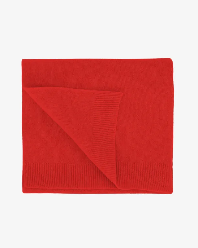 Merino Wool Scarf - Red Tangerine sold by Colorful Standard