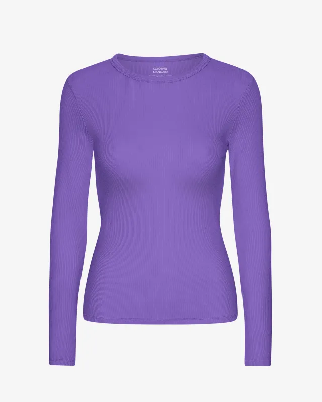 Women Organic Rib LS T-Shirt - Ultra Violet made by Colorful Standard