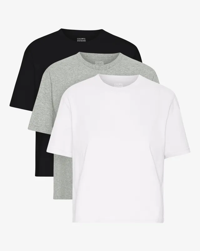 Organic Boxy Crop Tee - Mixed 07 (3-Pack) sold by Colorful Standard