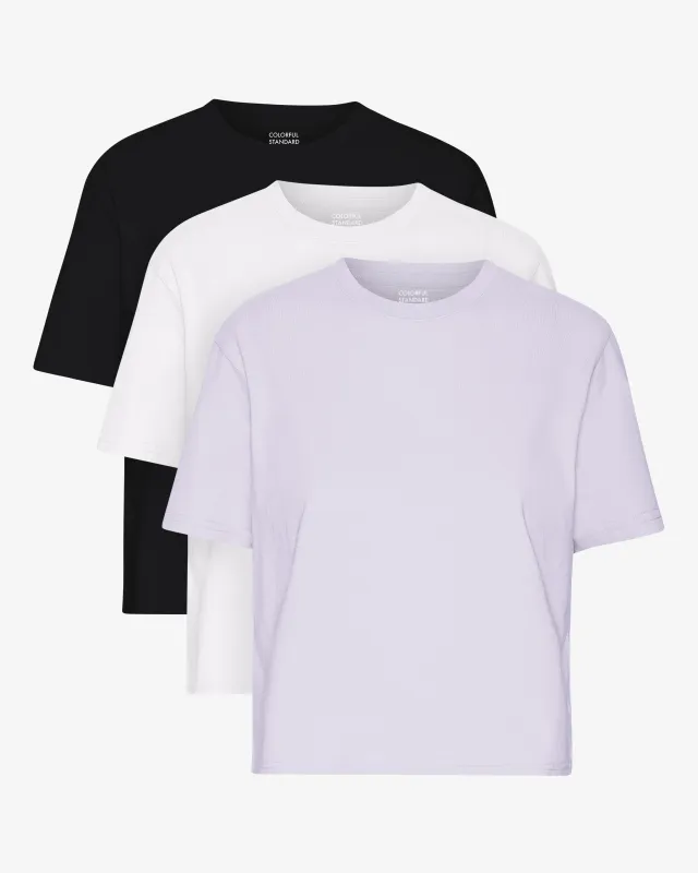 Organic Boxy Crop  Tee - Mixed 05 (3-Pack) sold by Colorful Standard