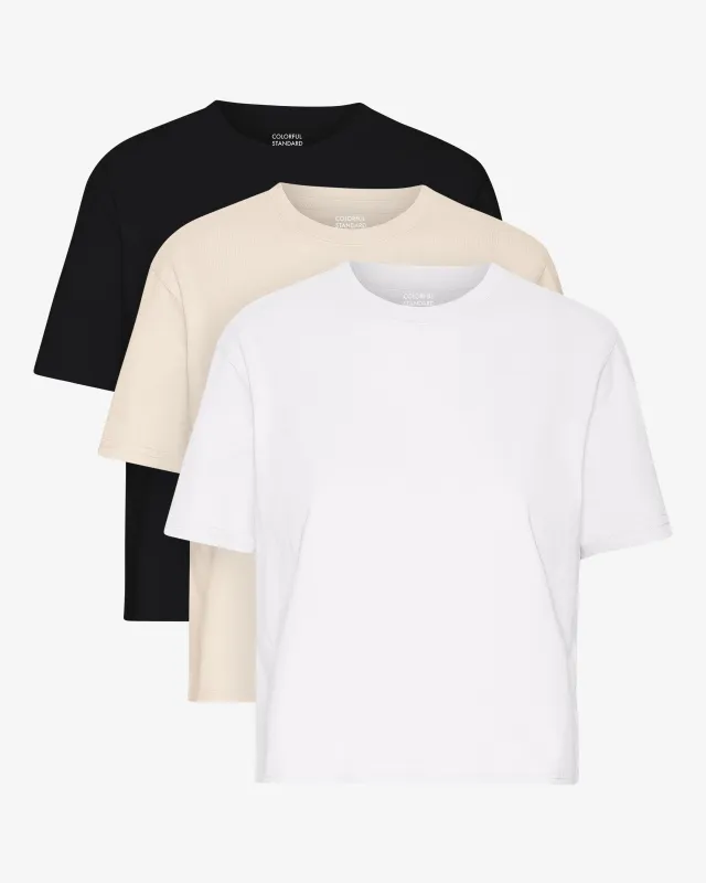 Organic Boxy Crop  Tee - Mixed 03 (3-Pack) sold by Colorful Standard