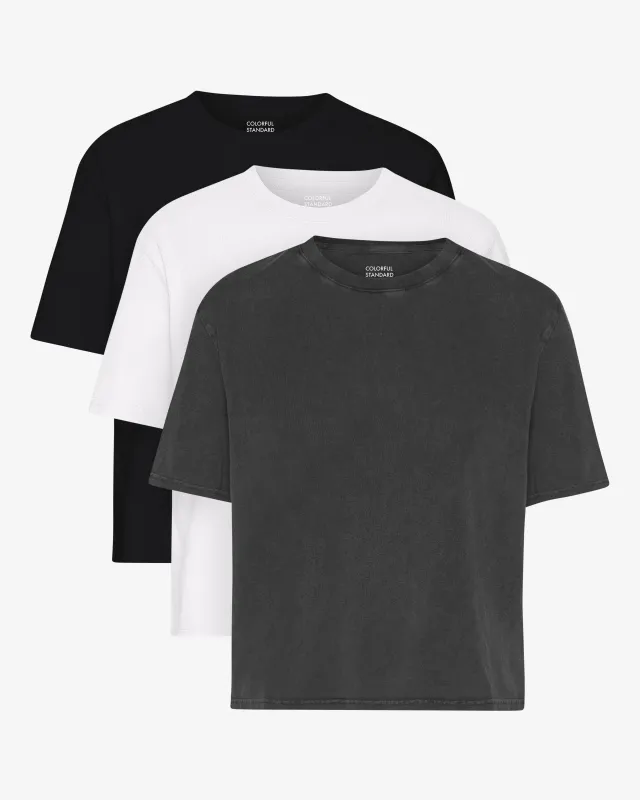 Organic Boxy Crop  Tee - Mixed 02 (3-Pack) sold by Colorful Standard