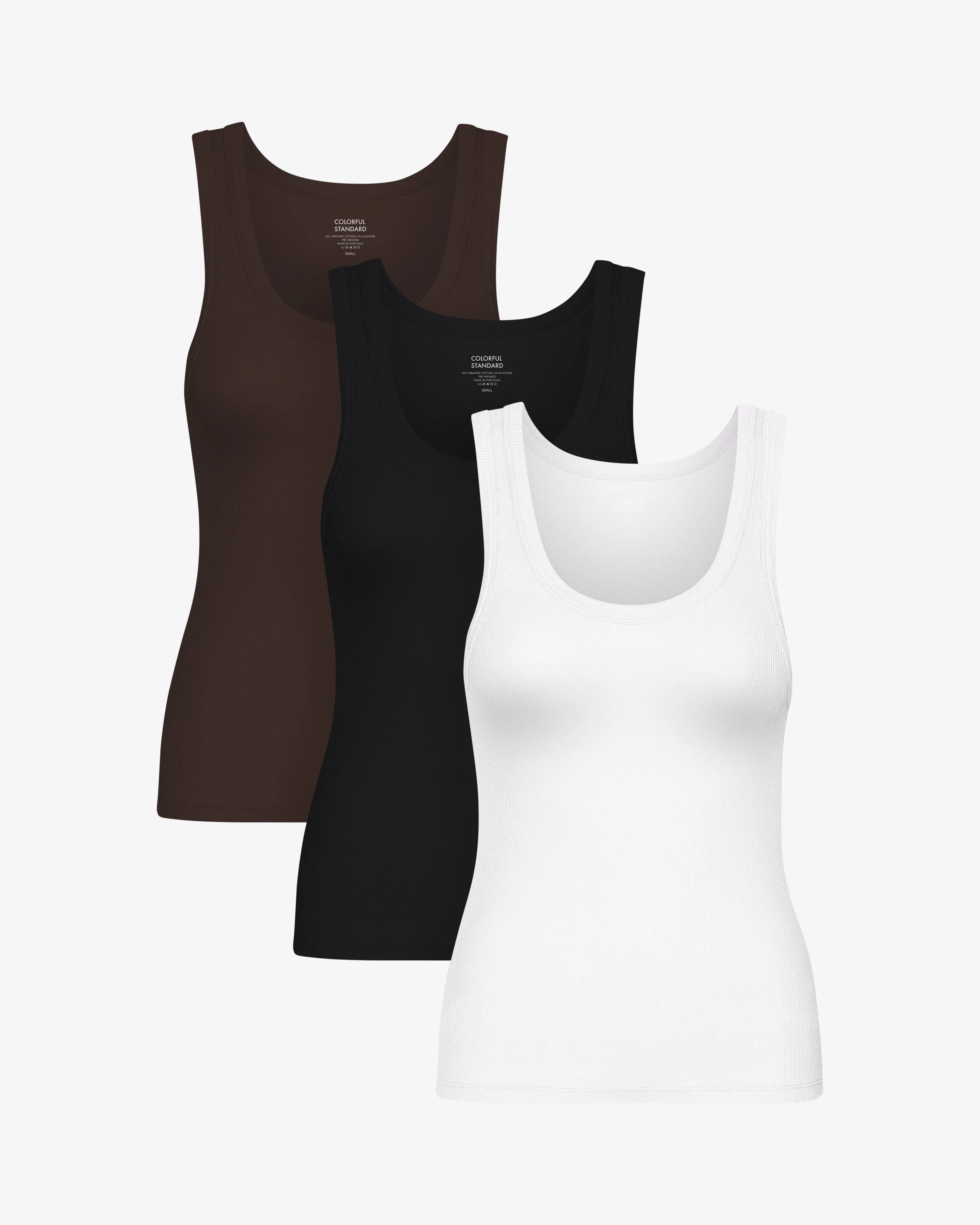 Women Organic Rib Tank Top - Mixed 04 (3-Pack) sold by Colorful Standard