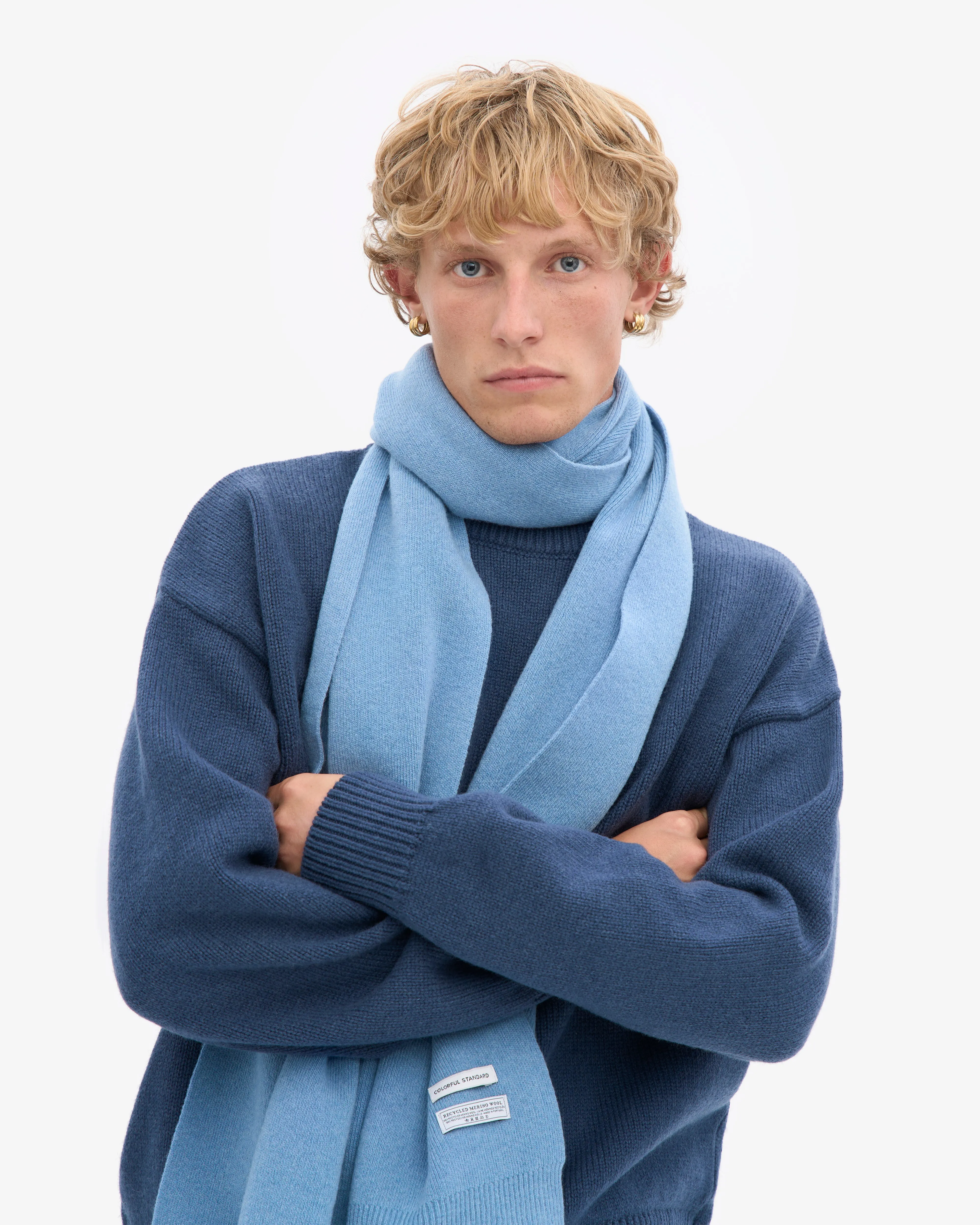 Merino Wool Scarf - Seaside Blue sold by Colorful Standard product image thumbnail 4