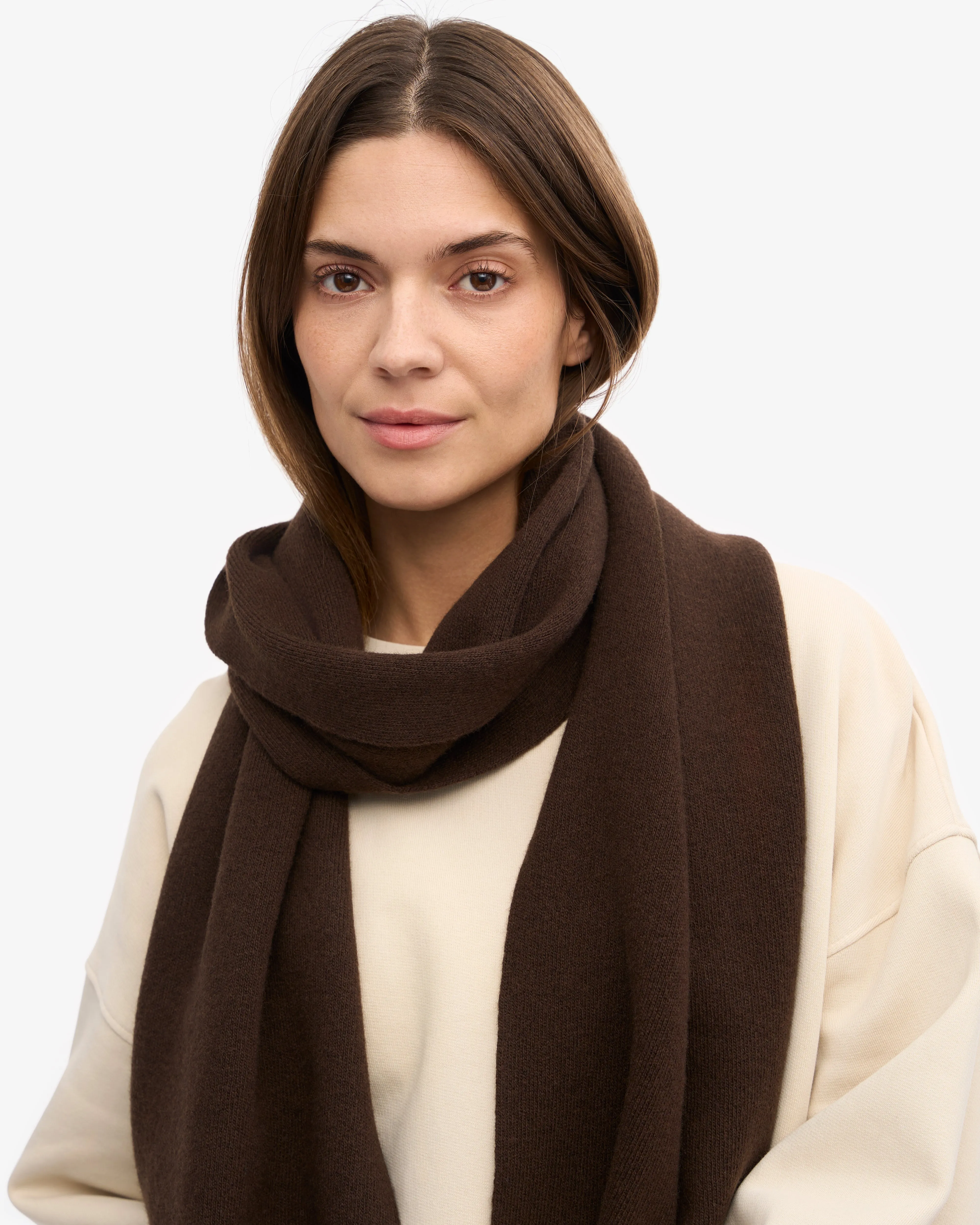 Merino Wool Scarf - Coffee Brown sold by Colorful Standard product image thumbnail 4