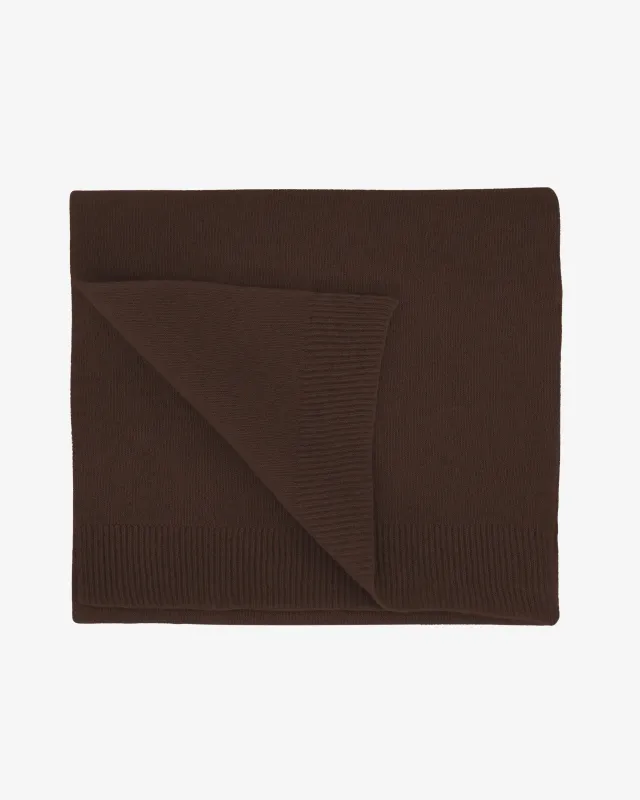 Merino Wool Scarf - Coffee Brown made by Colorful Standard