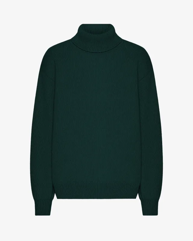 Merino Wool Turtleneck - Emerald Green sold by Colorful Standard