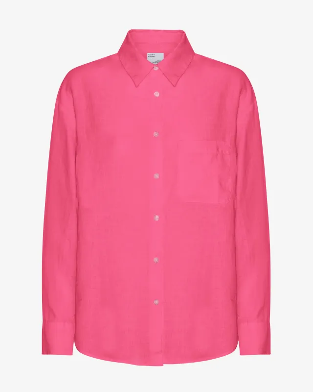 Linen Oversized Shirt - Bubblegum Pink sold by Colorful Standard