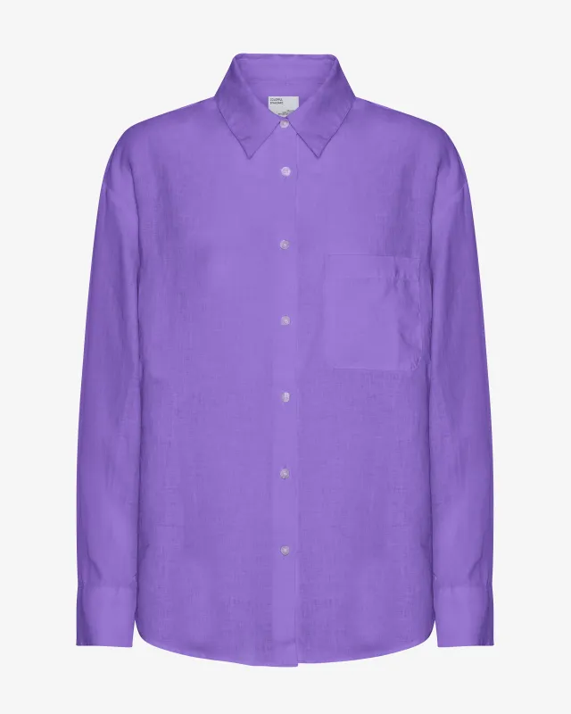Linen Oversized Shirt - Ultra Violet sold by Colorful Standard