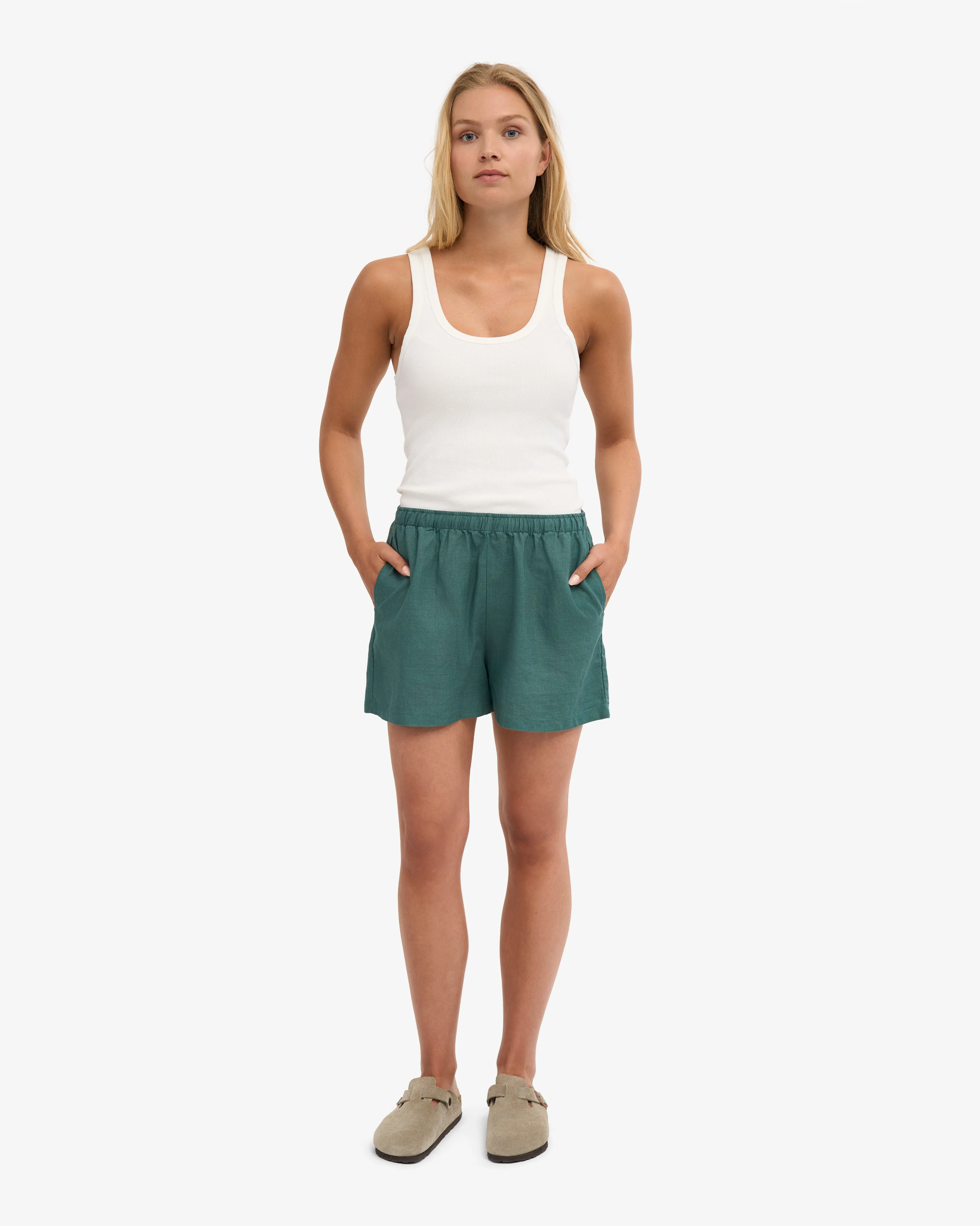 Linen Shorts - Ocean Green sold by Colorful Standard product image thumbnail 2