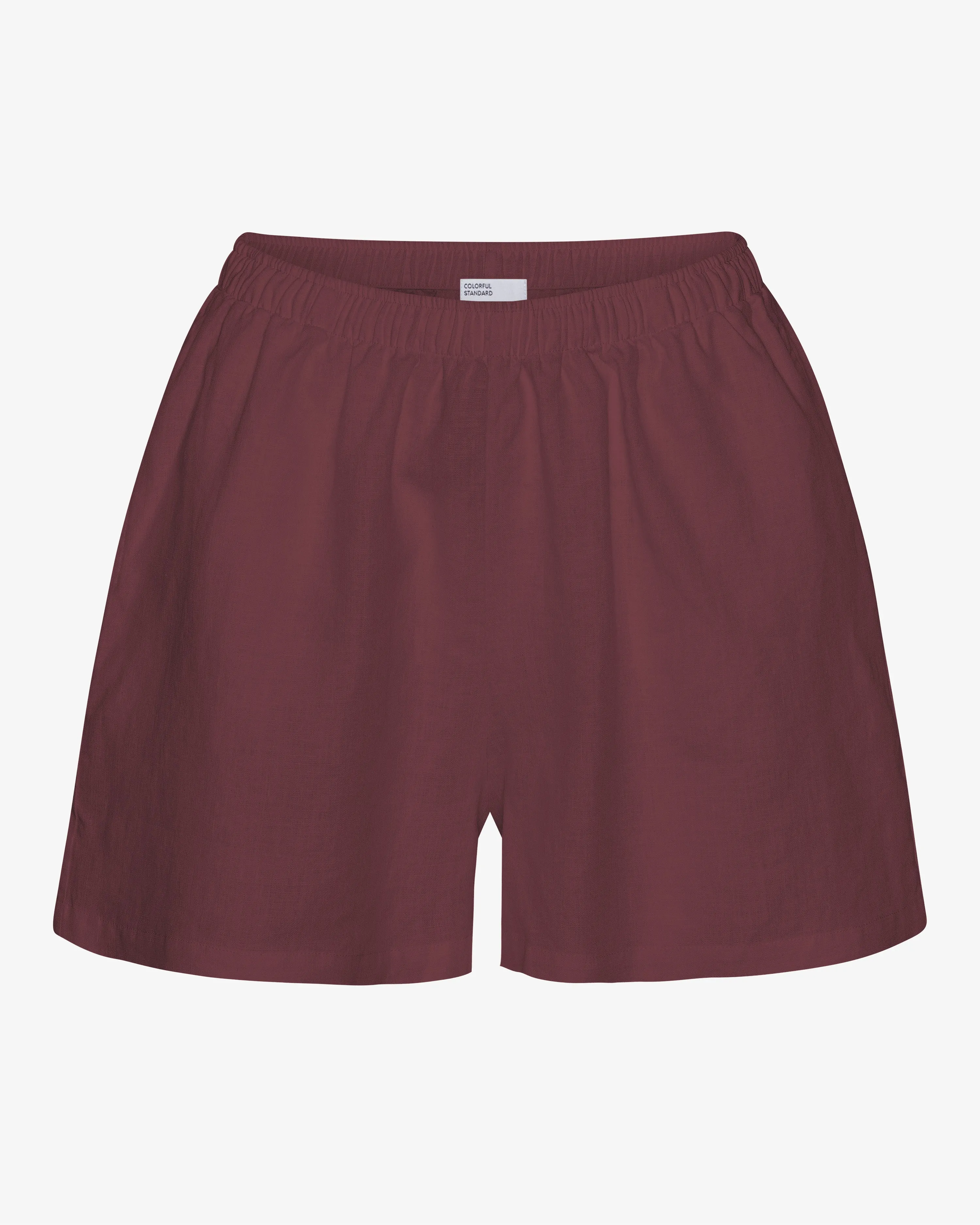 Linen Shorts - Oxblood Red sold by Colorful Standard