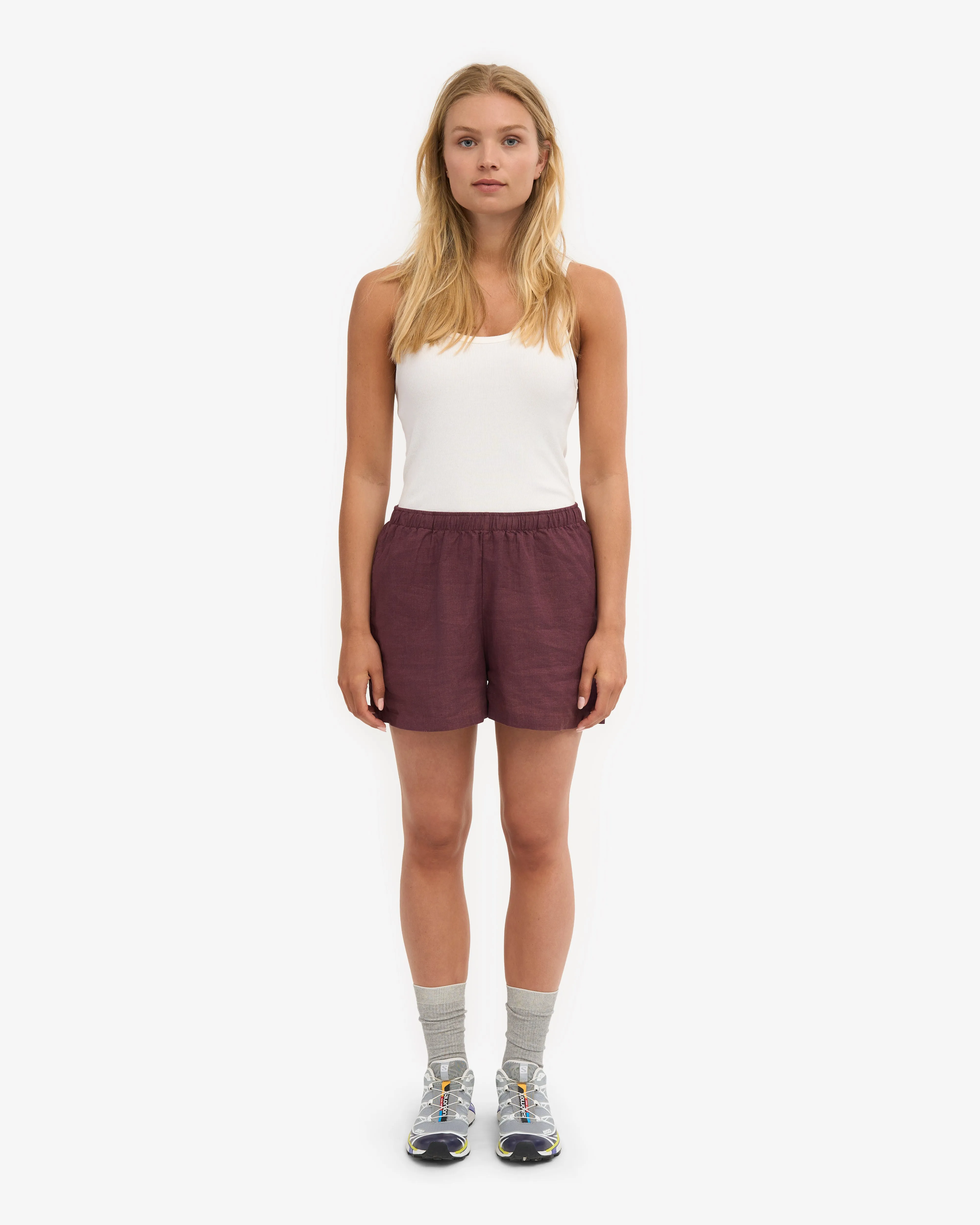 Linen Shorts - Oxblood Red sold by Colorful Standard product image thumbnail 2