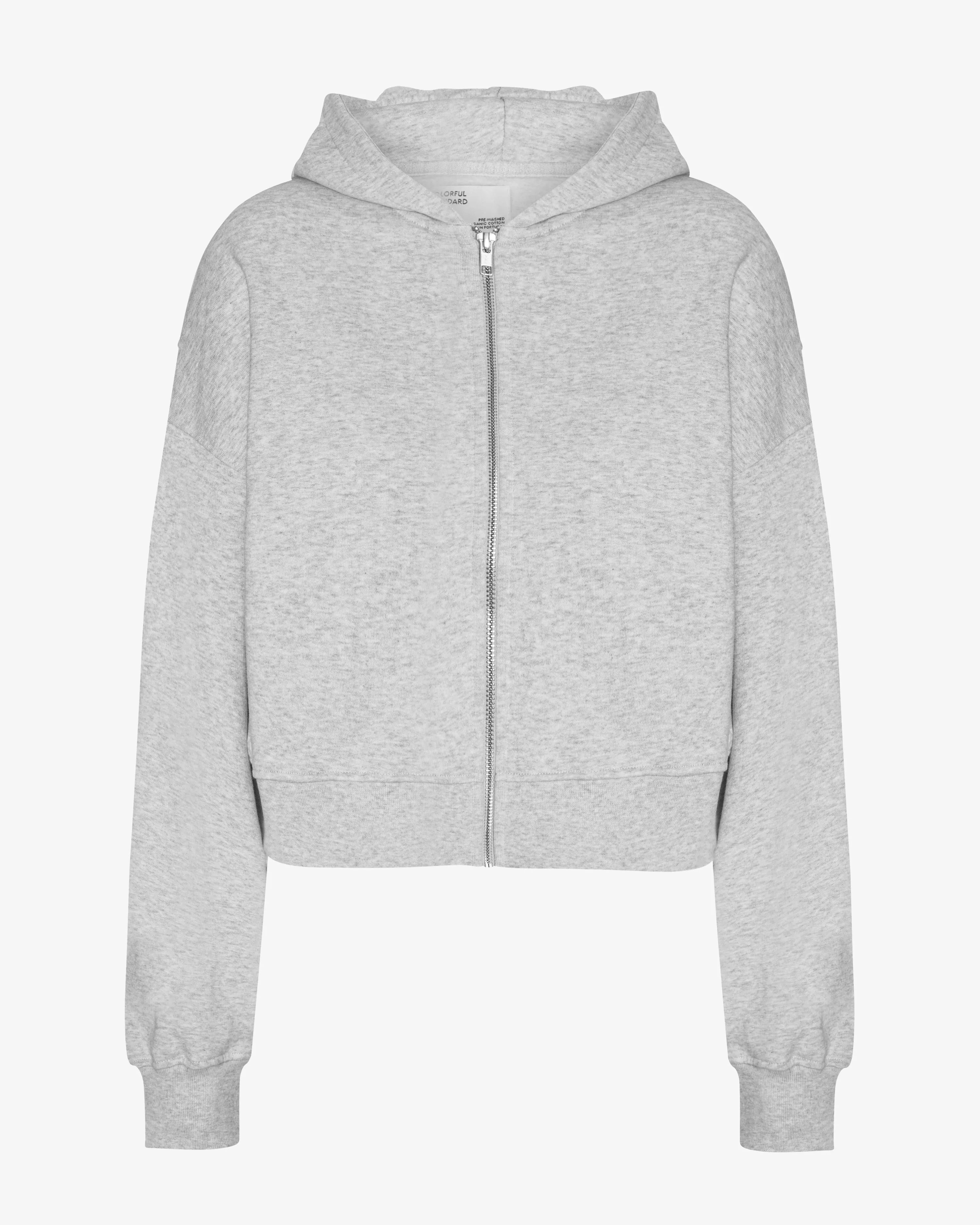 Organic Crop Zip Hood - Snow Melange sold by Colorful Standard