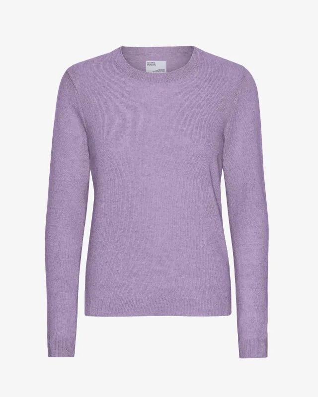 Women Light Merino Wool Crew - Purple Haze made by Colorful Standard
