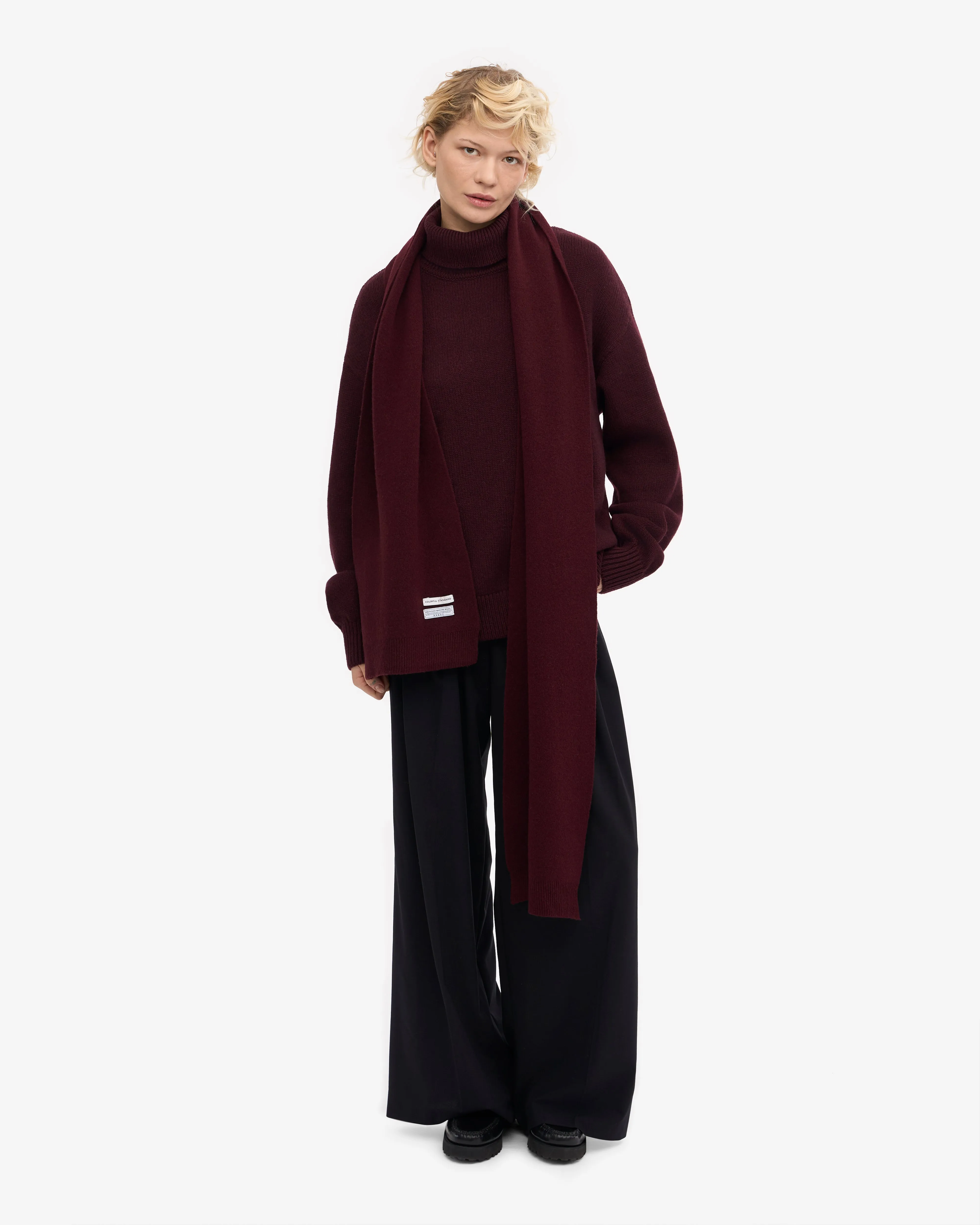 Merino Wool Scarf - Oxblood Red sold by Colorful Standard product image thumbnail 3