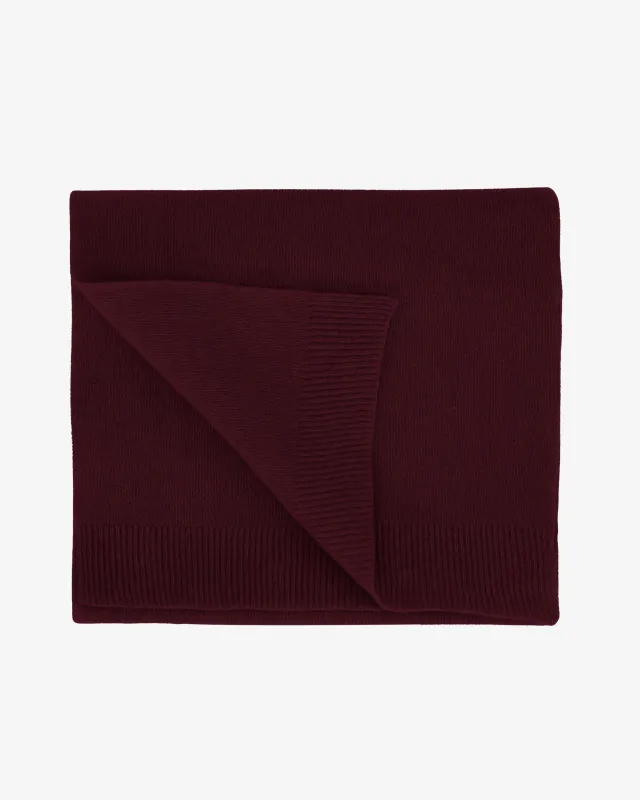 Merino Wool Scarf - Oxblood Red sold by Colorful Standard