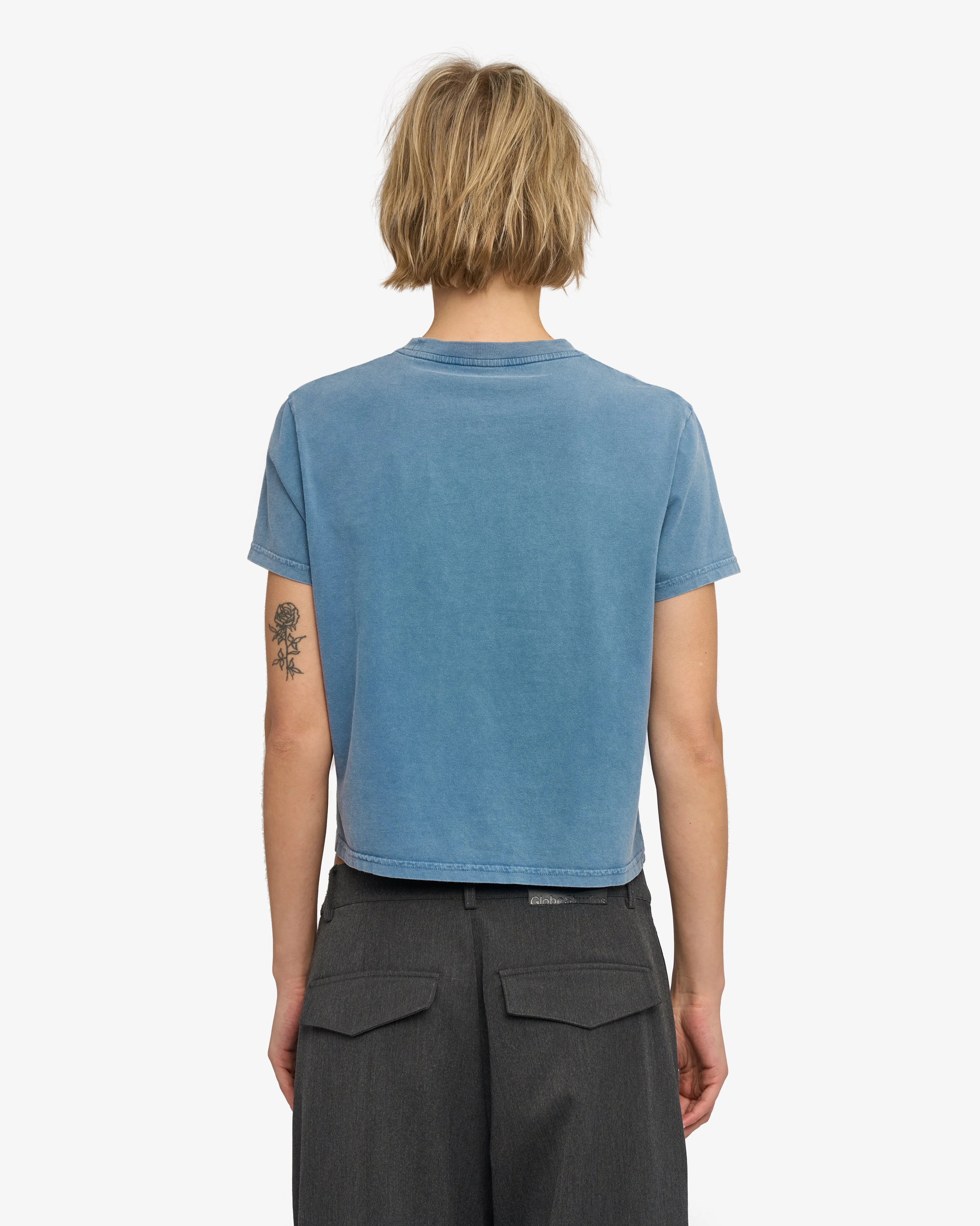 Organic Boxy Crop Tee - Faded Indigo sold by Colorful Standard product image thumbnail 4