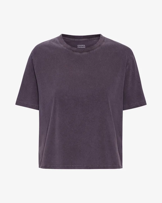 Organic Boxy Crop Tee - Faded Grape made by Colorful Standard