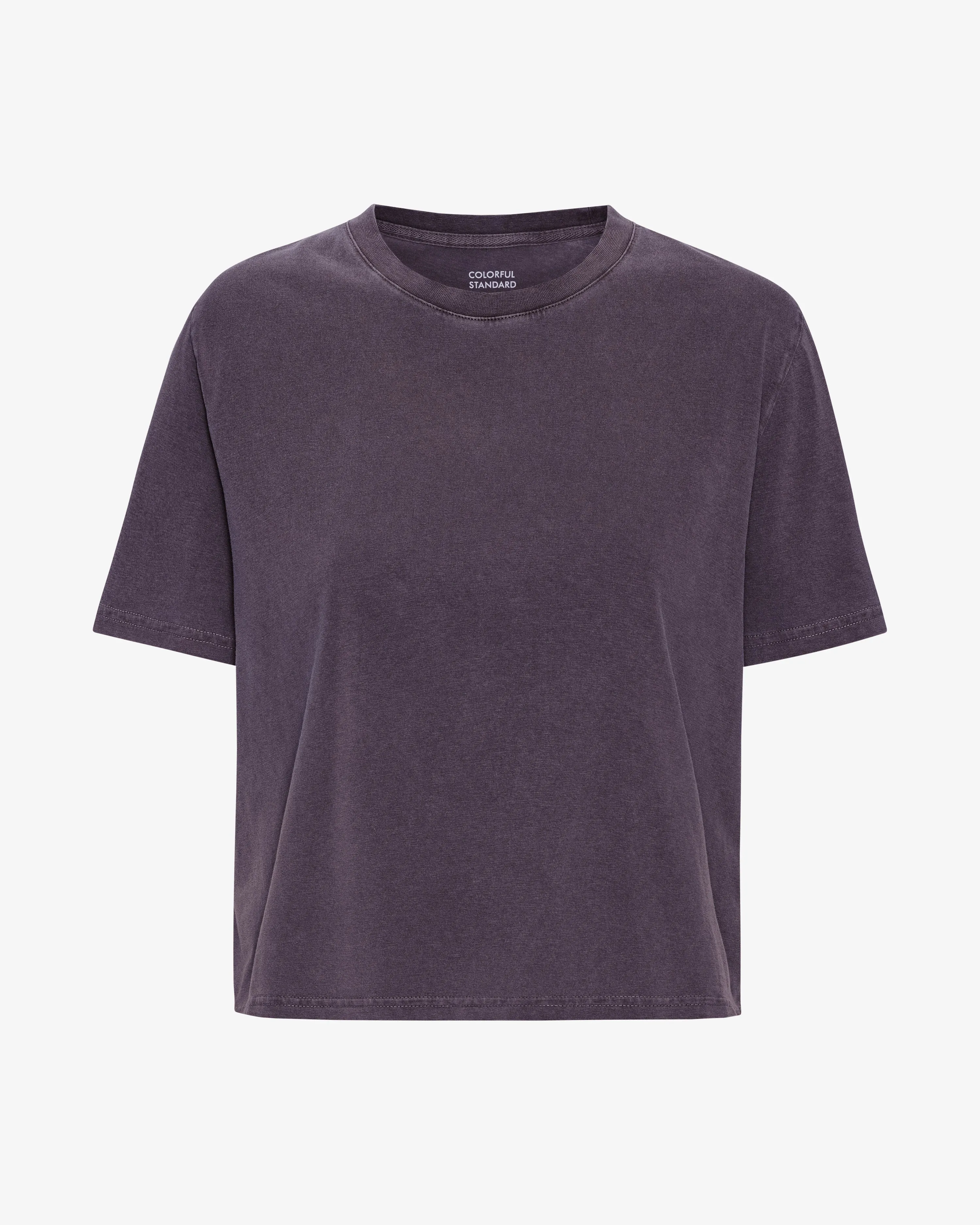 Organic Boxy Crop Tee - Faded Grape sold by Colorful Standard