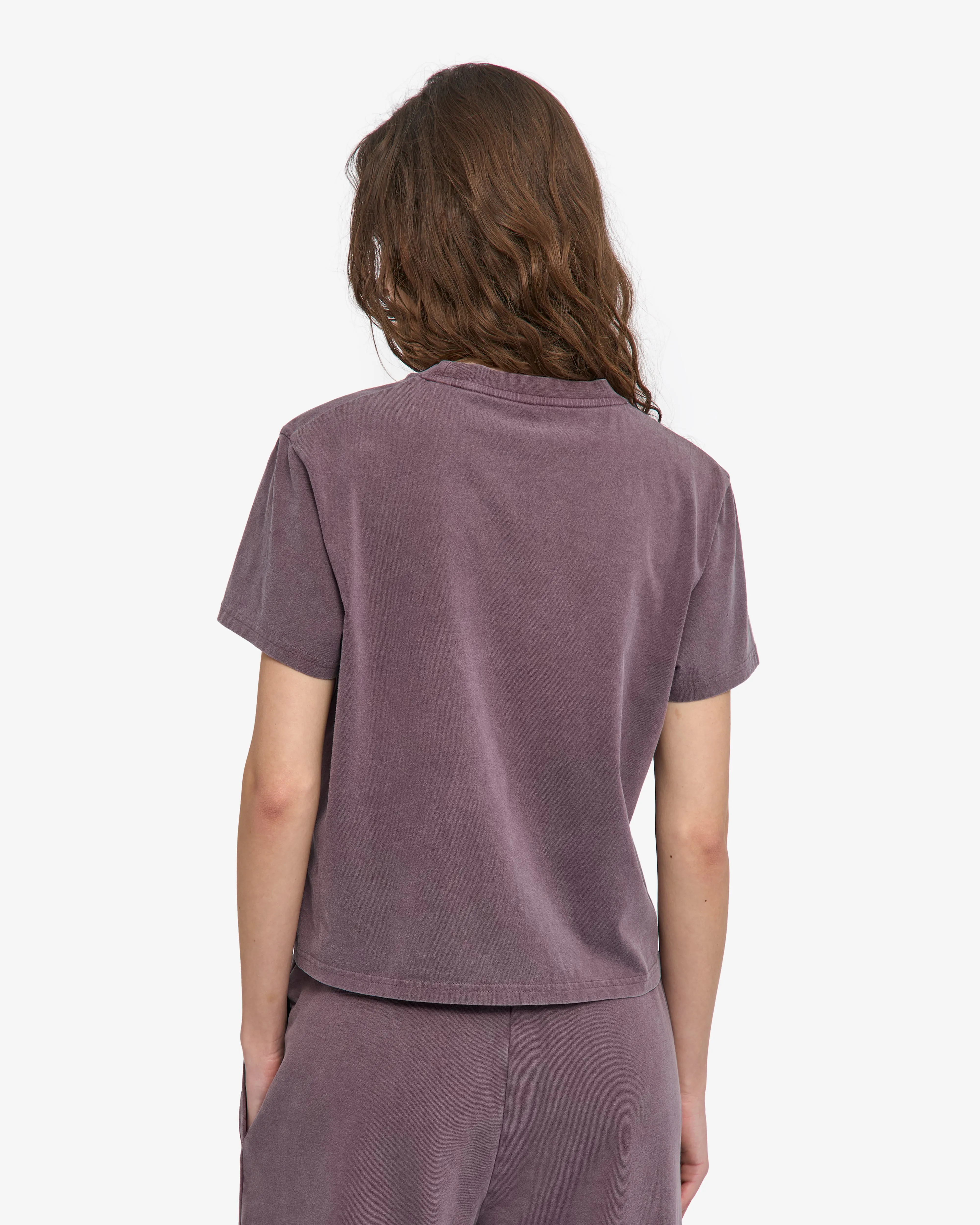 Organic Boxy Crop Tee - Faded Grape sold by Colorful Standard product image thumbnail 4