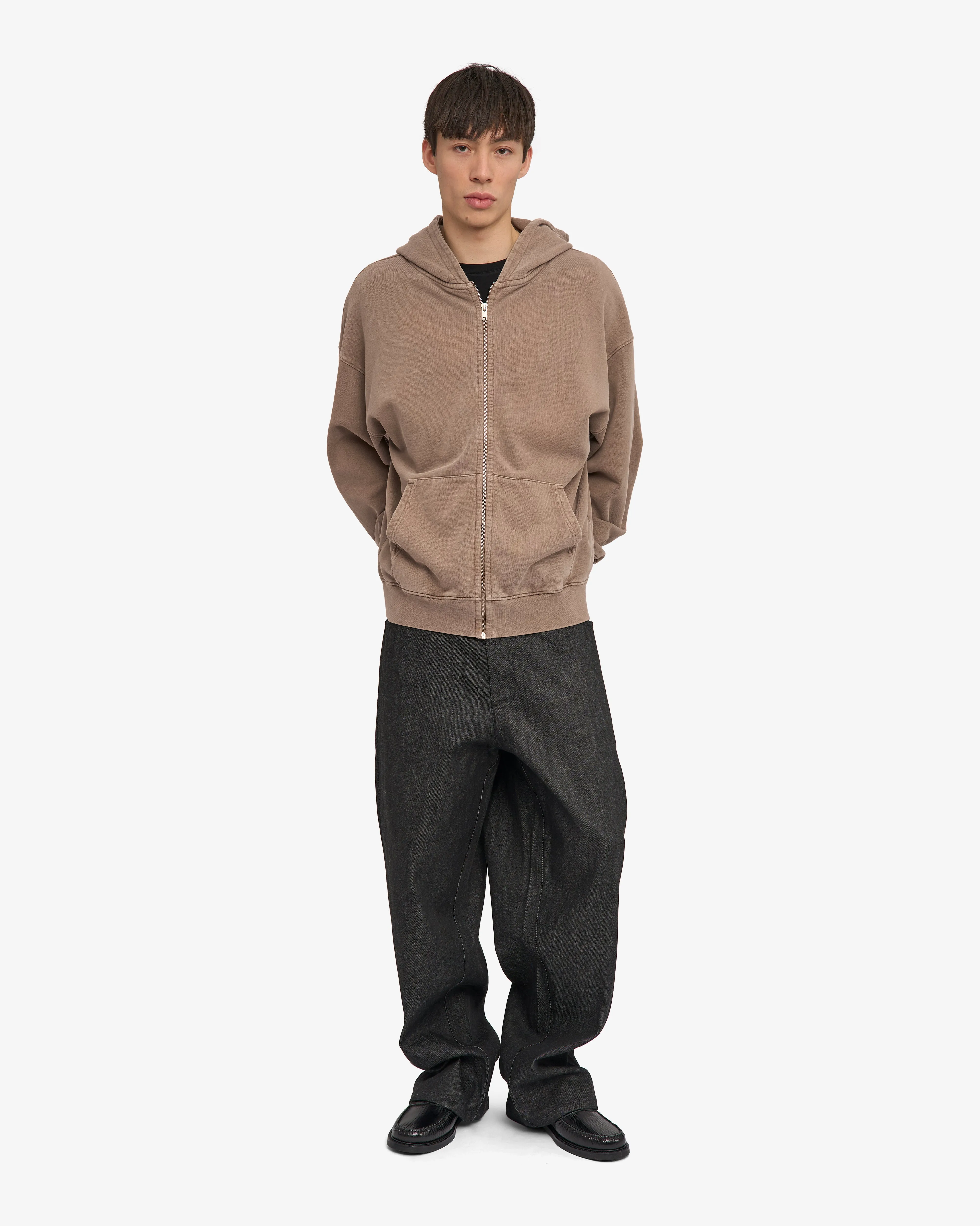 Organic Oversized Zip Hood - Faded Khaki sold by Colorful Standard product image thumbnail 5
