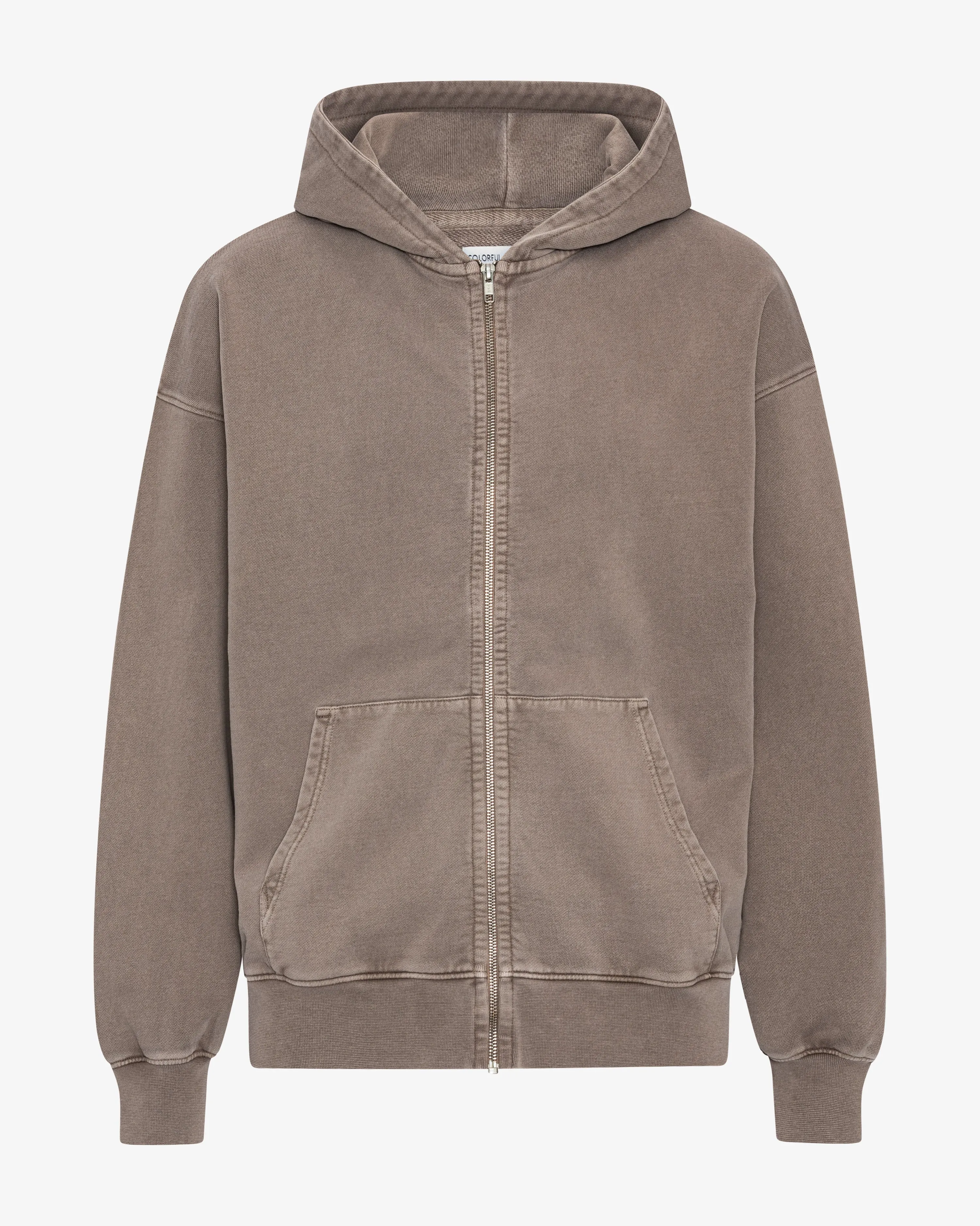Organic Oversized Zip Hood - Faded Khaki sold by Colorful Standard