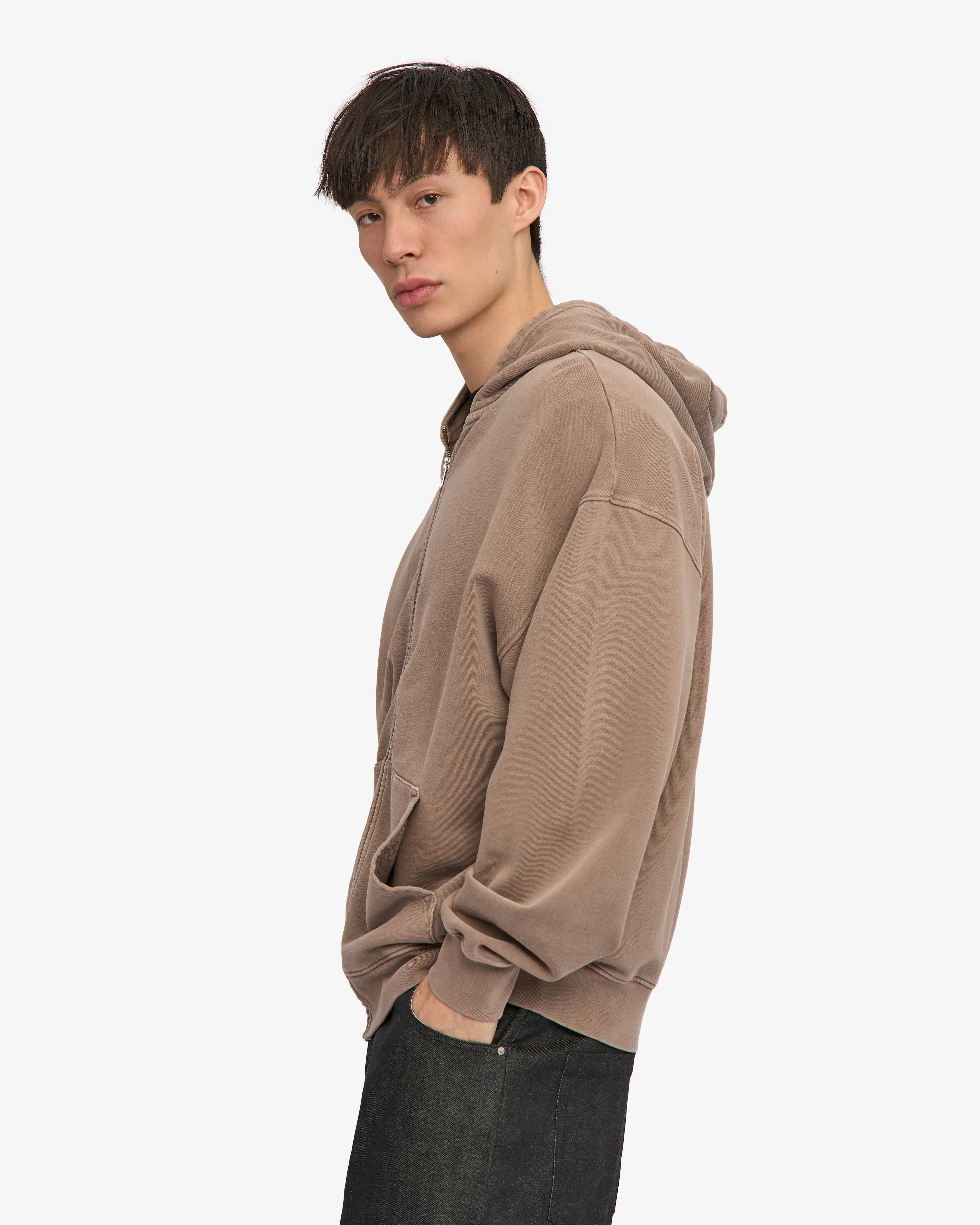 Organic Oversized Zip Hood - Faded Khaki sold by Colorful Standard product image thumbnail 3