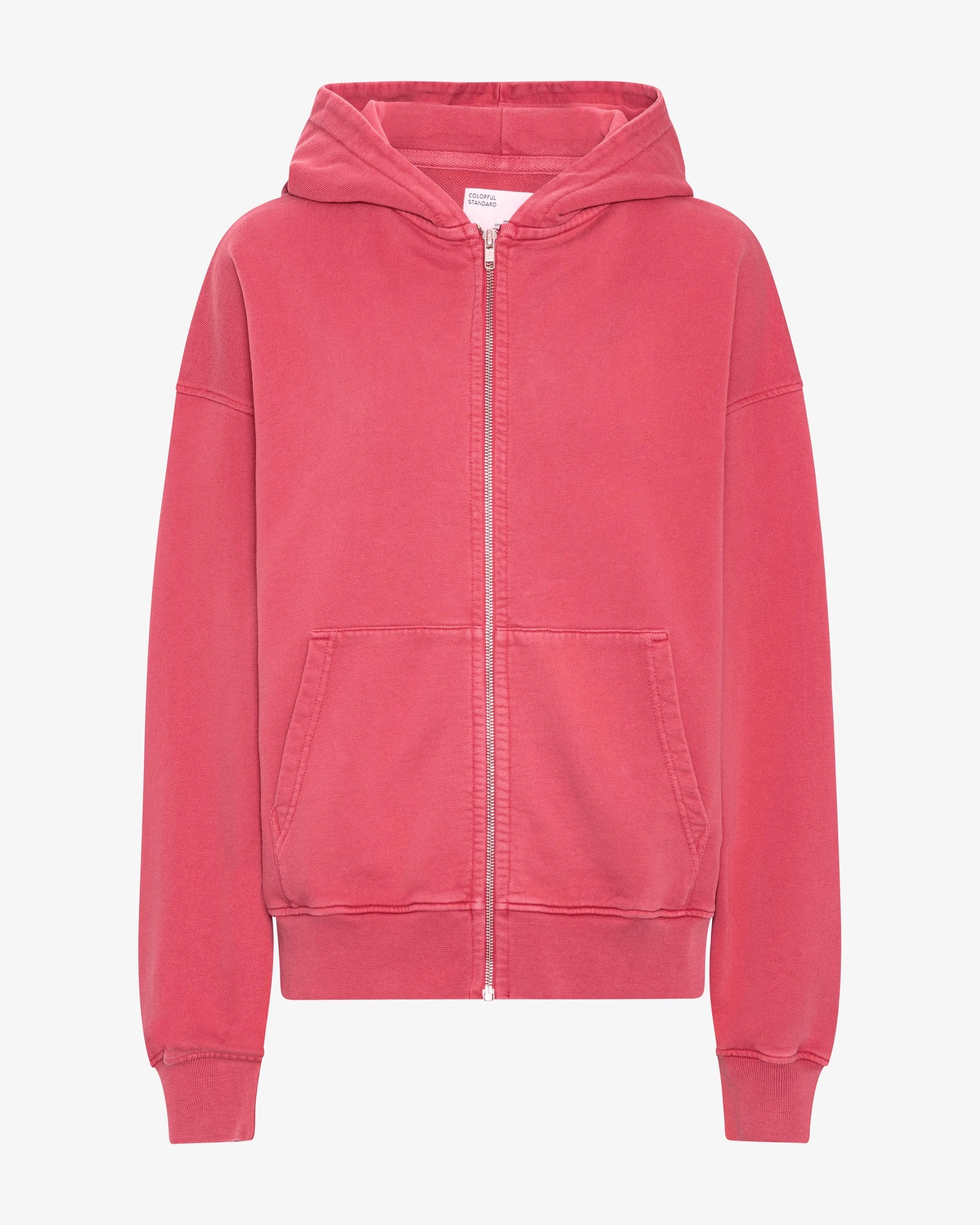 Organic Oversized Zip Hood - Faded Red sold by Colorful Standard