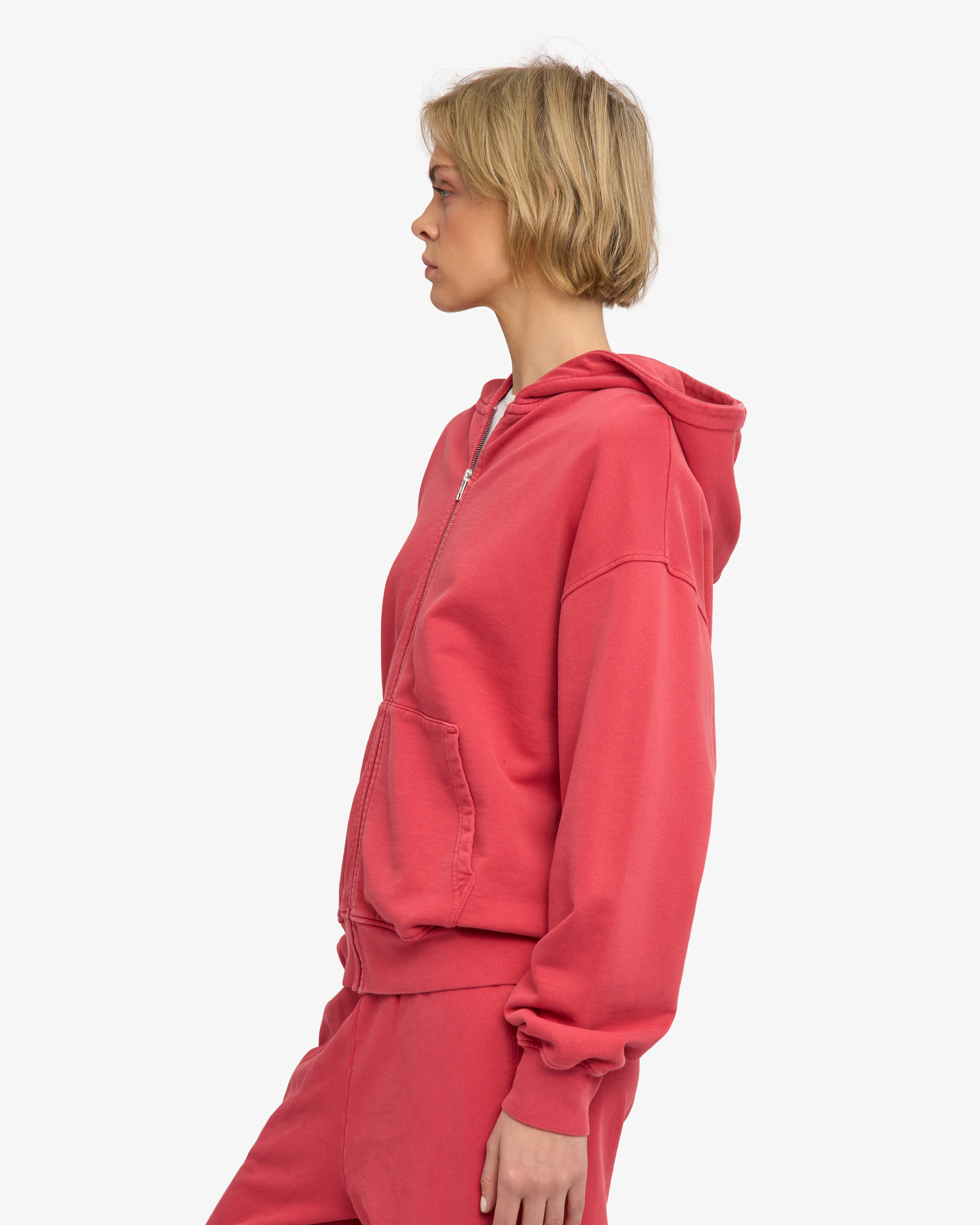 Organic Oversized Zip Hood - Faded Red sold by Colorful Standard product image thumbnail 3