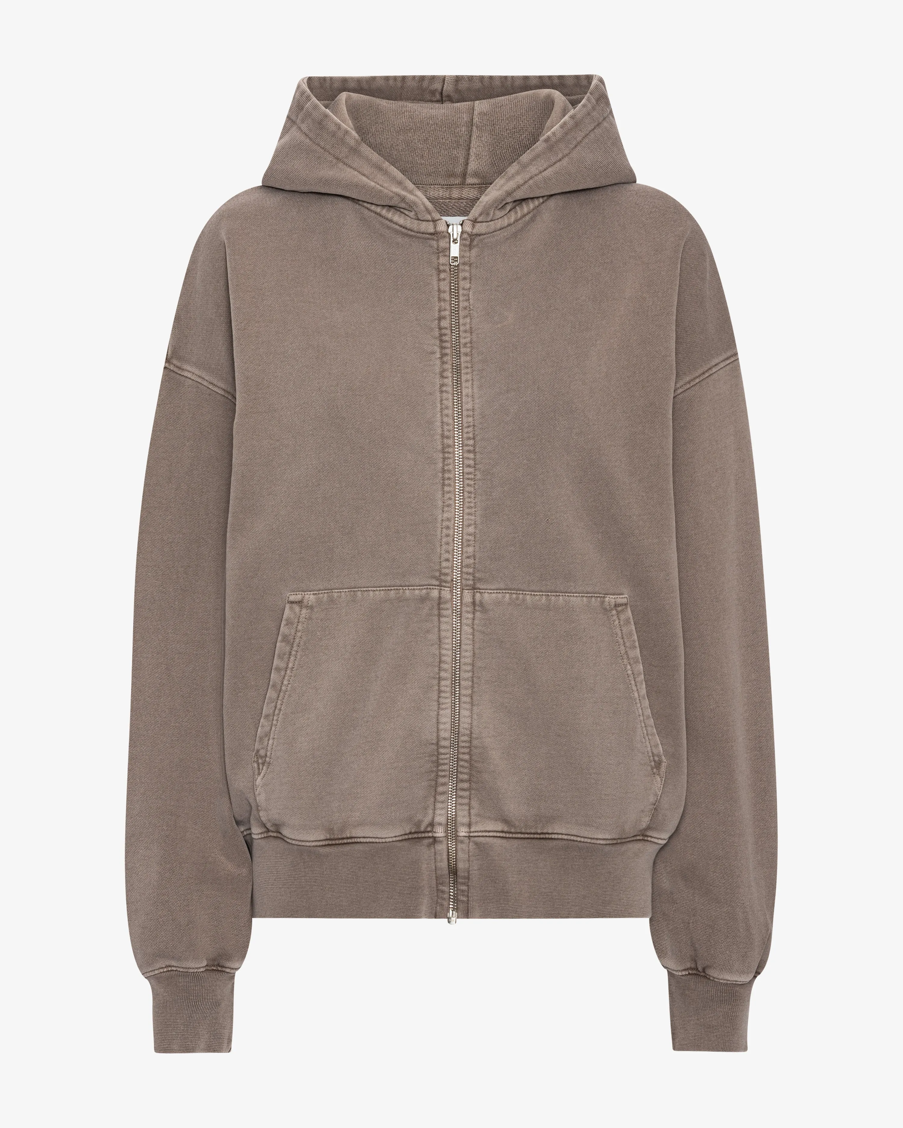 Organic Oversized Zip Hood - Faded Khaki sold by Colorful Standard