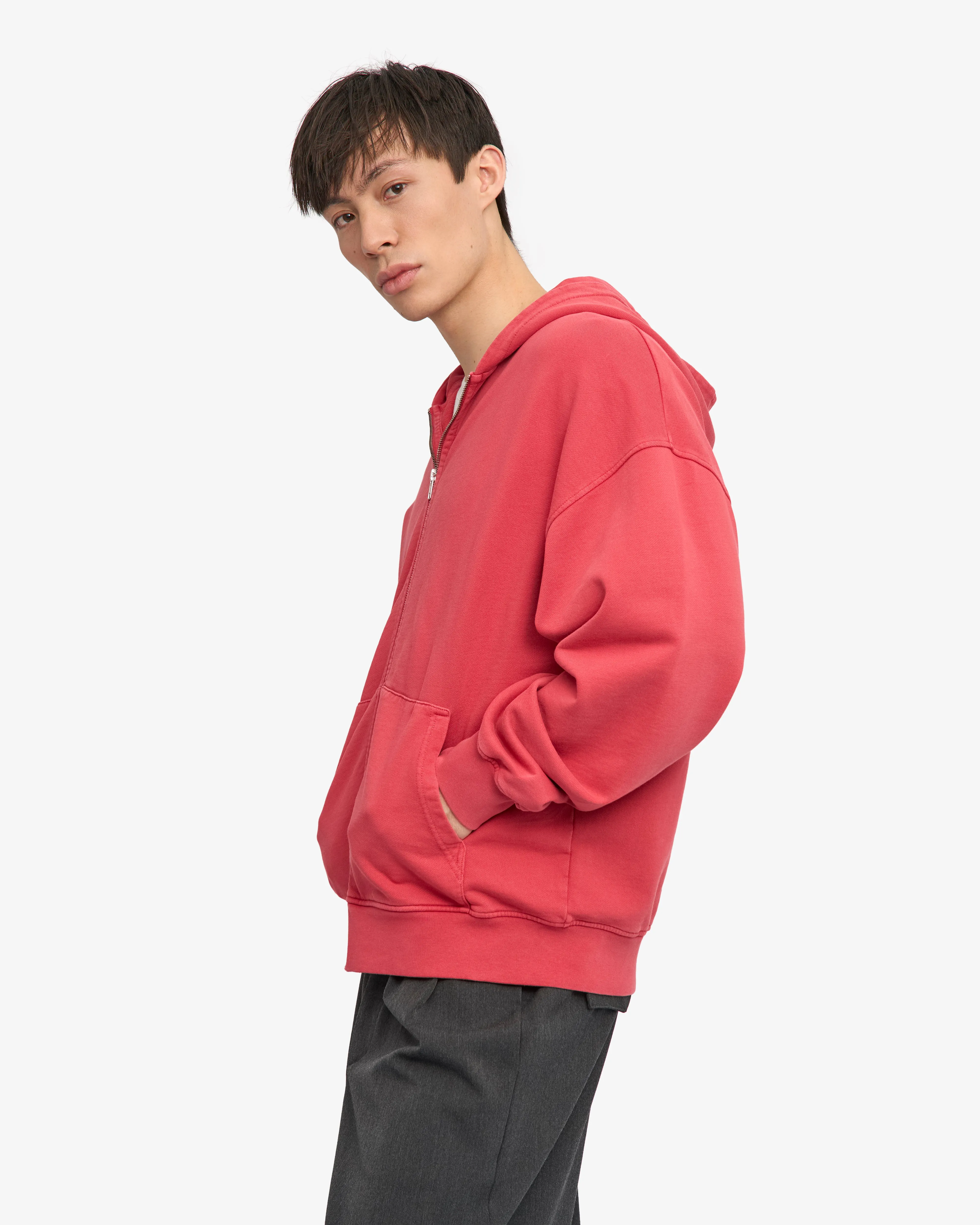 Organic Oversized Zip Hood - Faded Red sold by Colorful Standard product image thumbnail 3