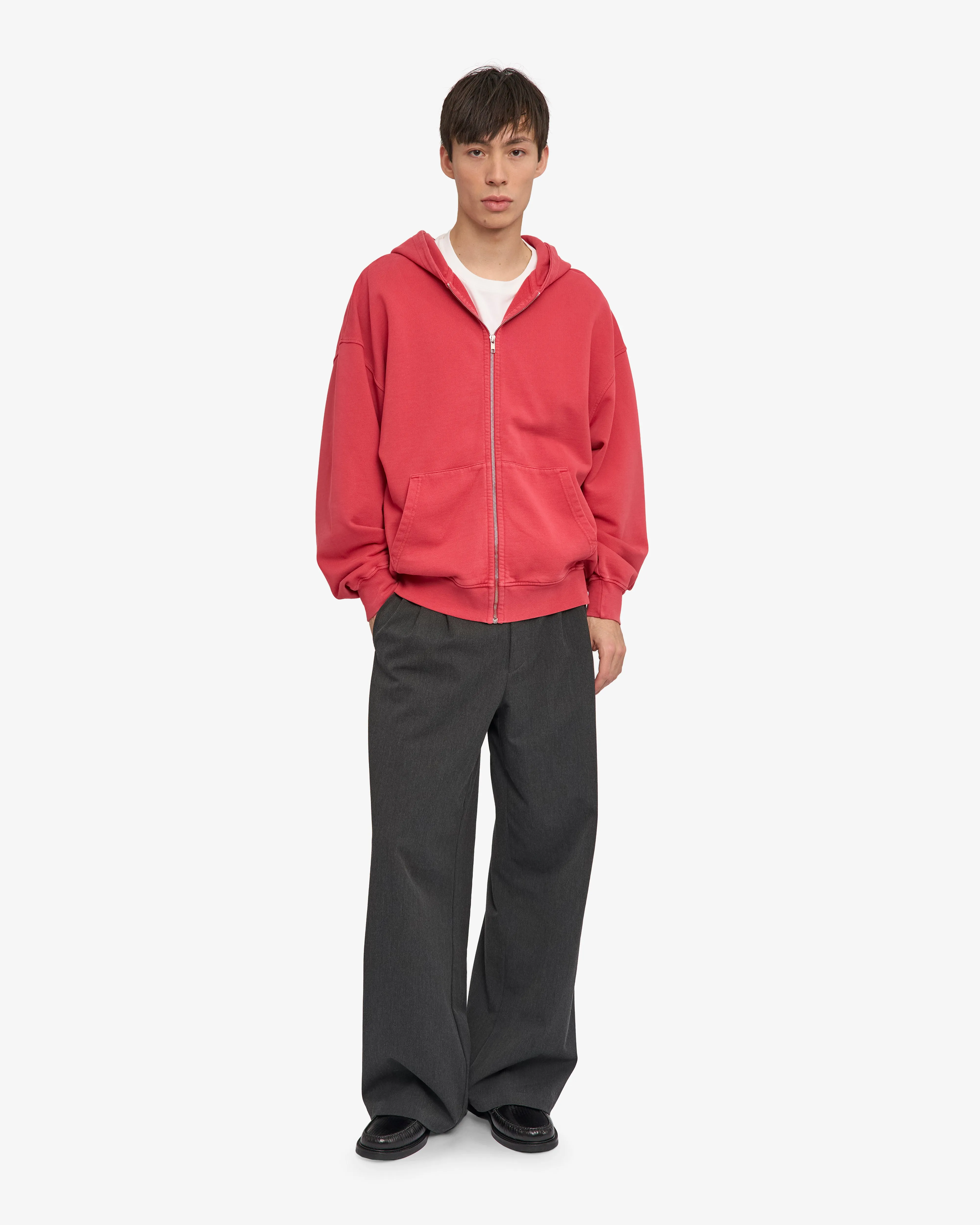 Organic Oversized Zip Hood - Faded Red sold by Colorful Standard product image thumbnail 5