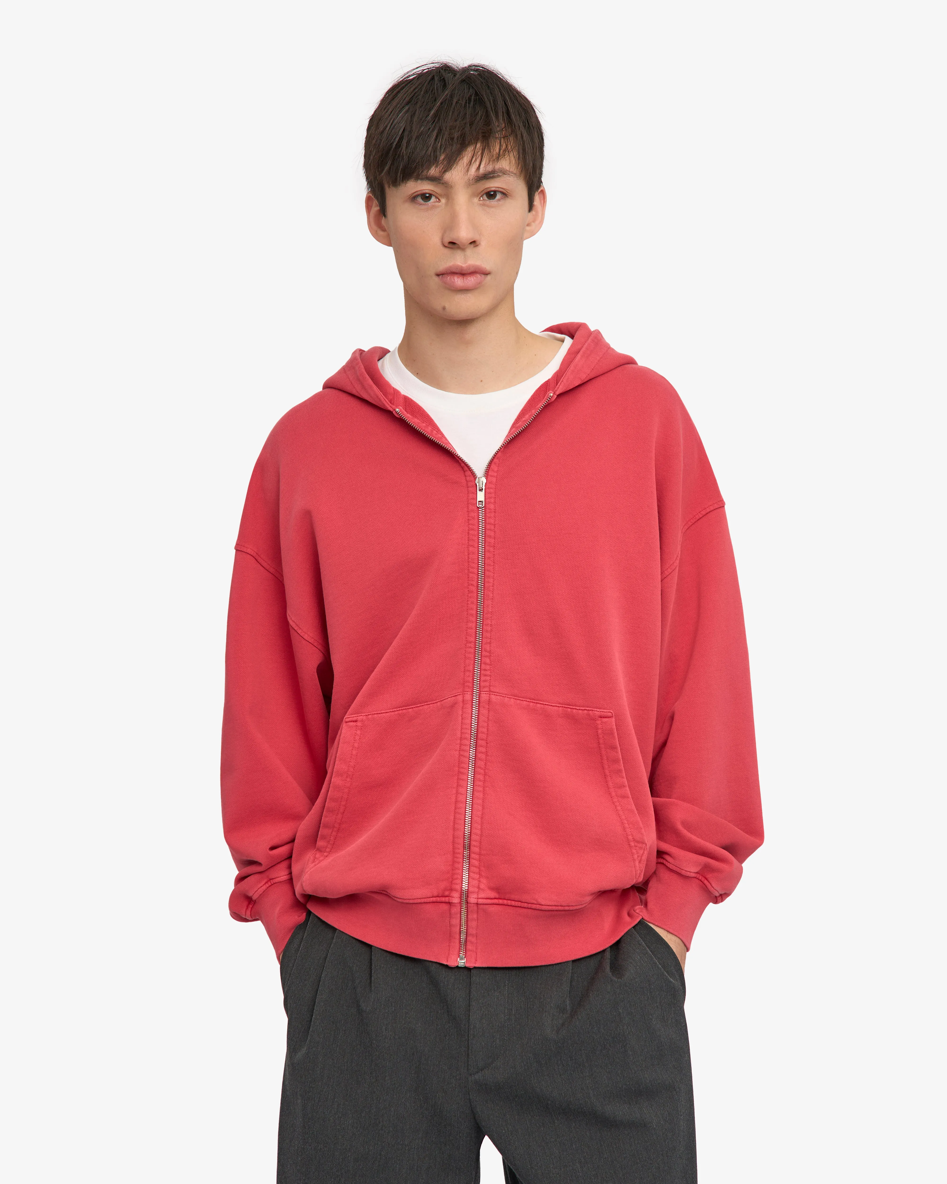 Organic Oversized Zip Hood - Faded Red sold by Colorful Standard product image thumbnail 2