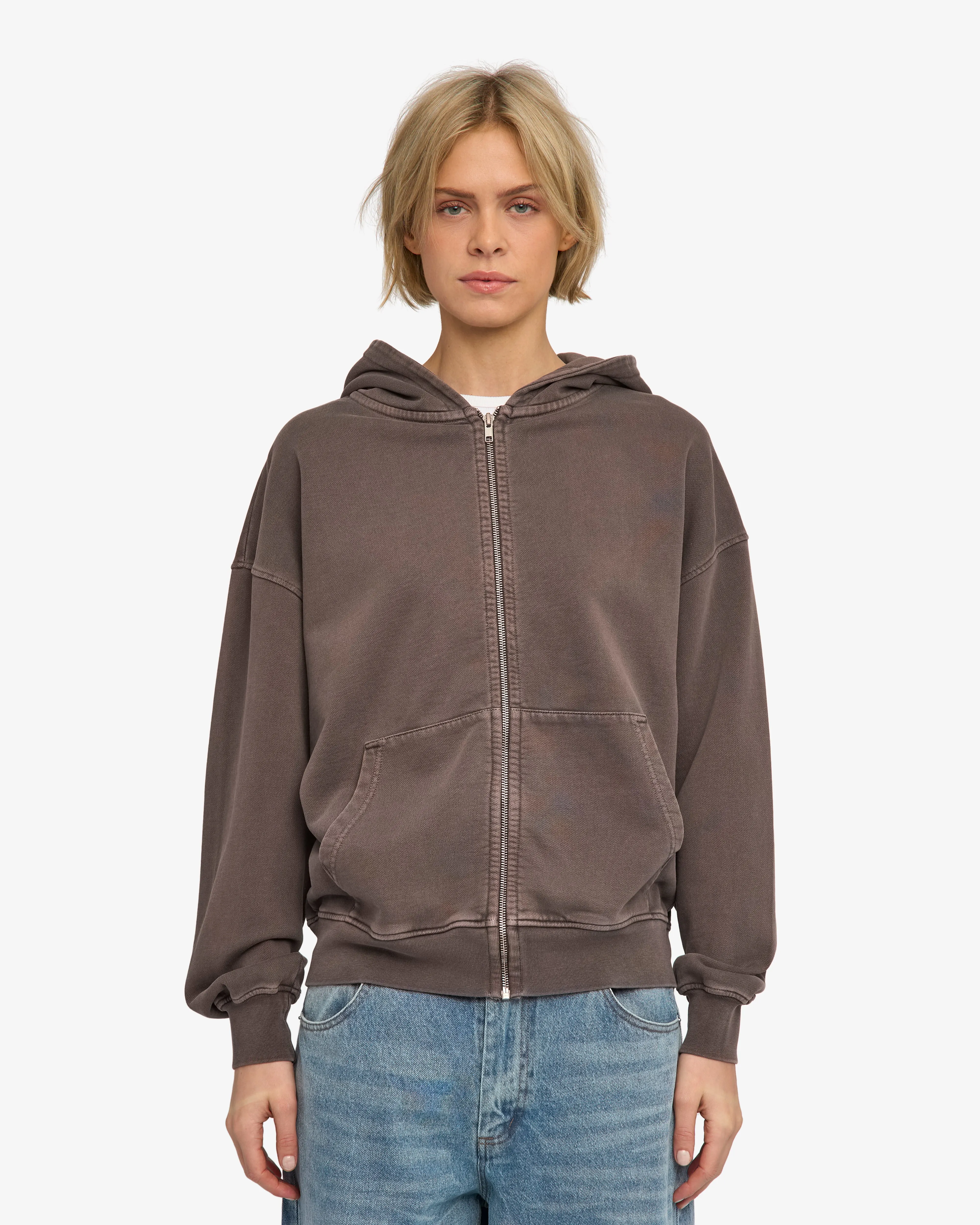 Organic Oversized Zip Hood - Faded Mud sold by Colorful Standard product image thumbnail 2