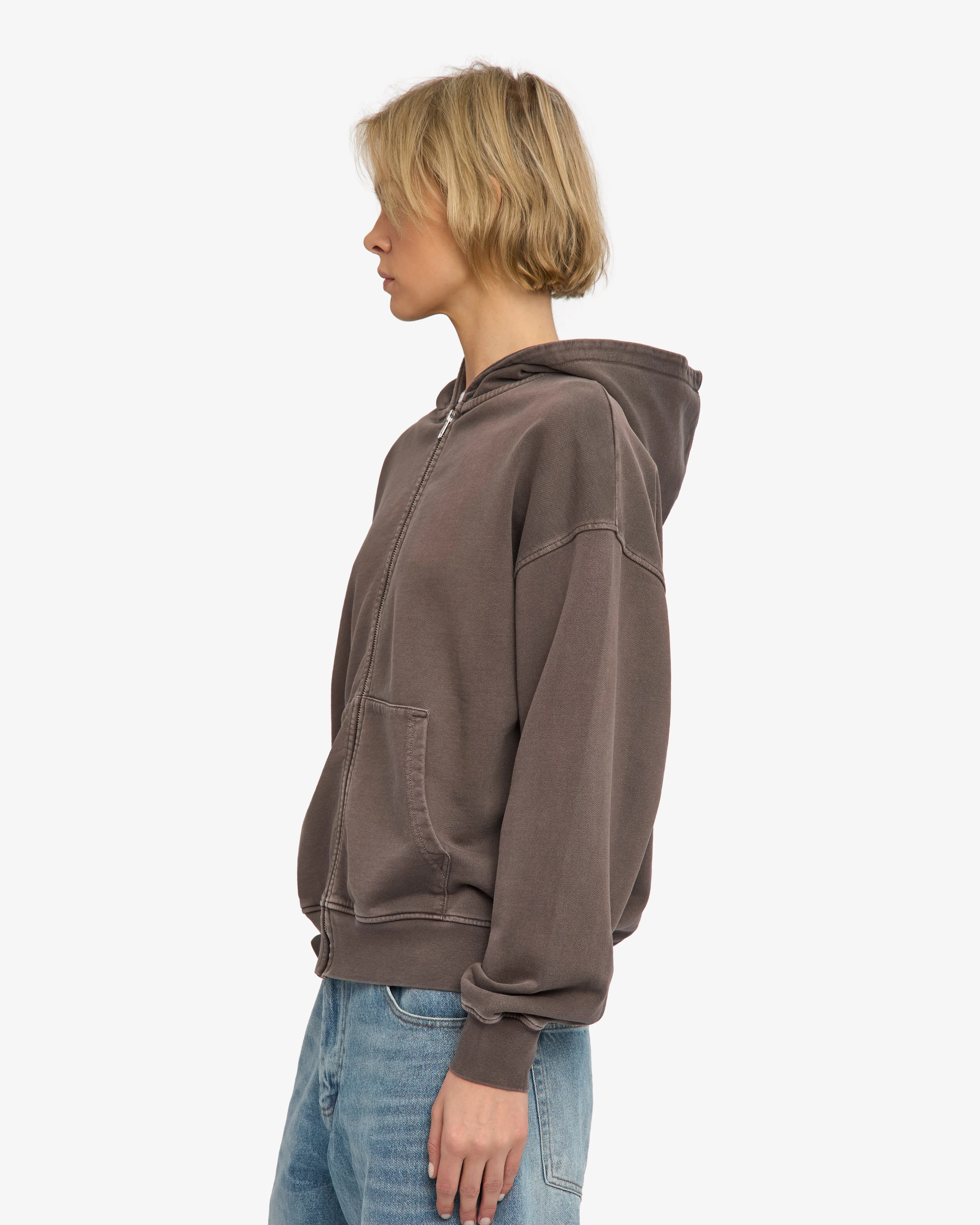 Organic Oversized Zip Hood - Faded Mud sold by Colorful Standard product image thumbnail 3