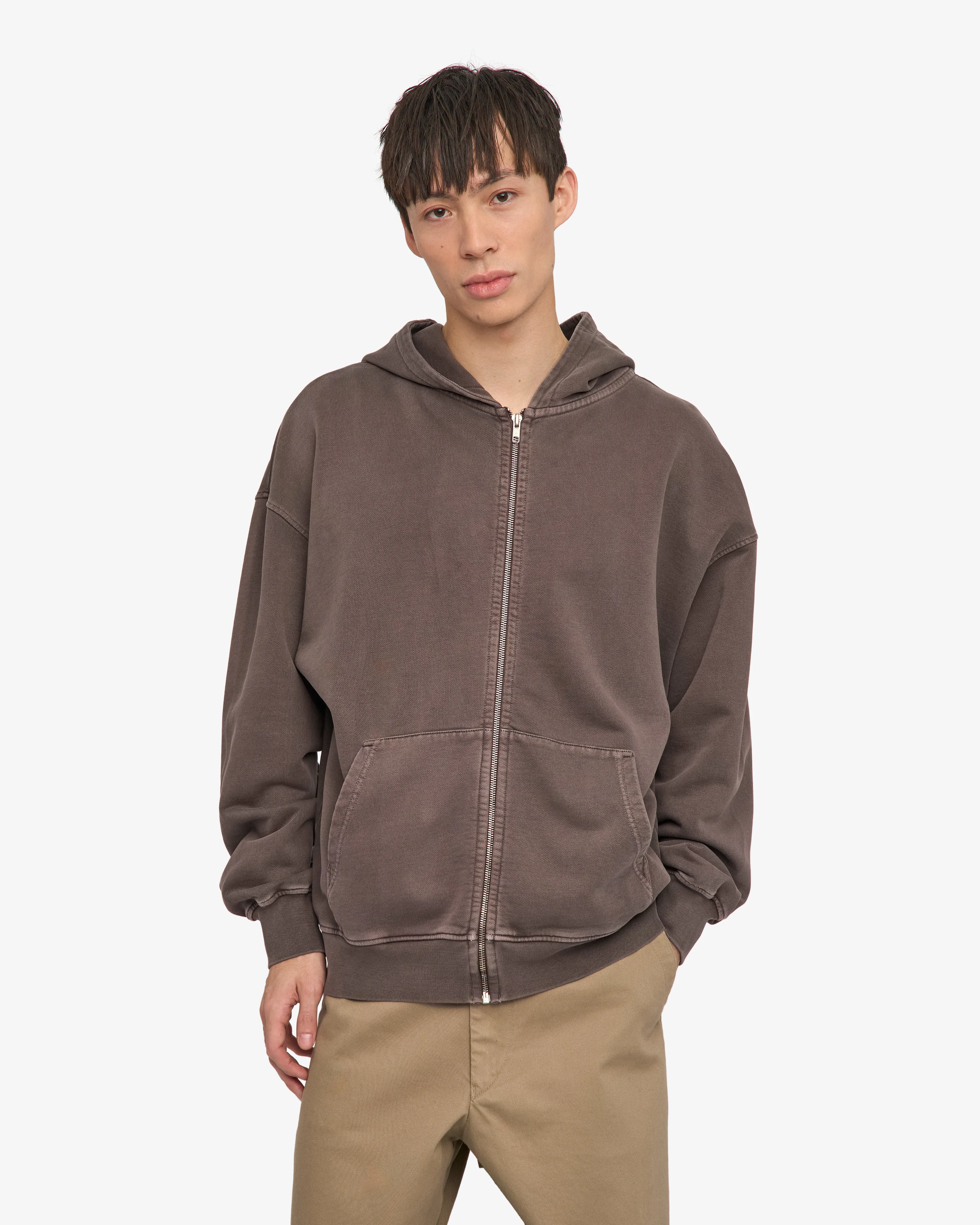 Organic Oversized Zip Hood - Faded Mud sold by Colorful Standard product image thumbnail 2