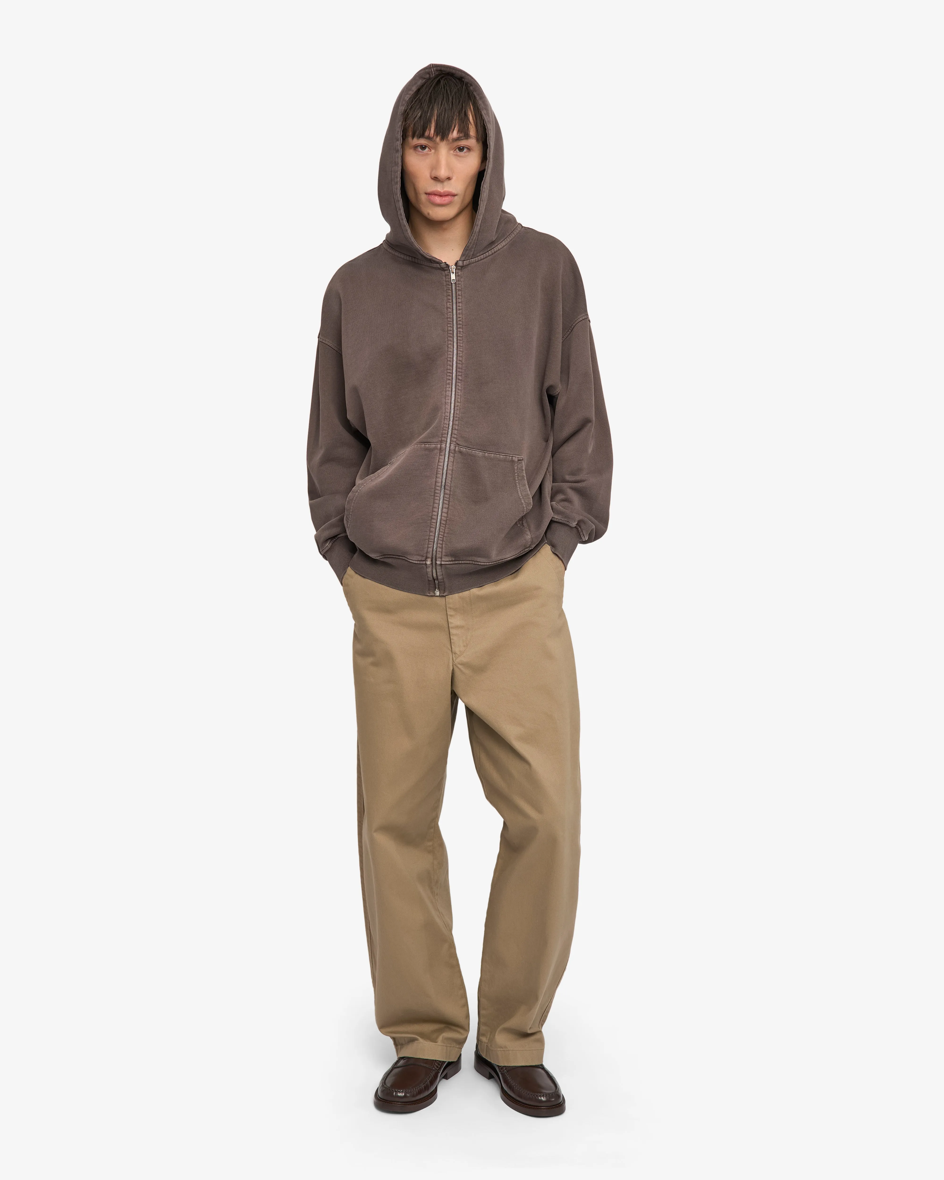 Organic Oversized Zip Hood - Faded Mud sold by Colorful Standard product image thumbnail 5