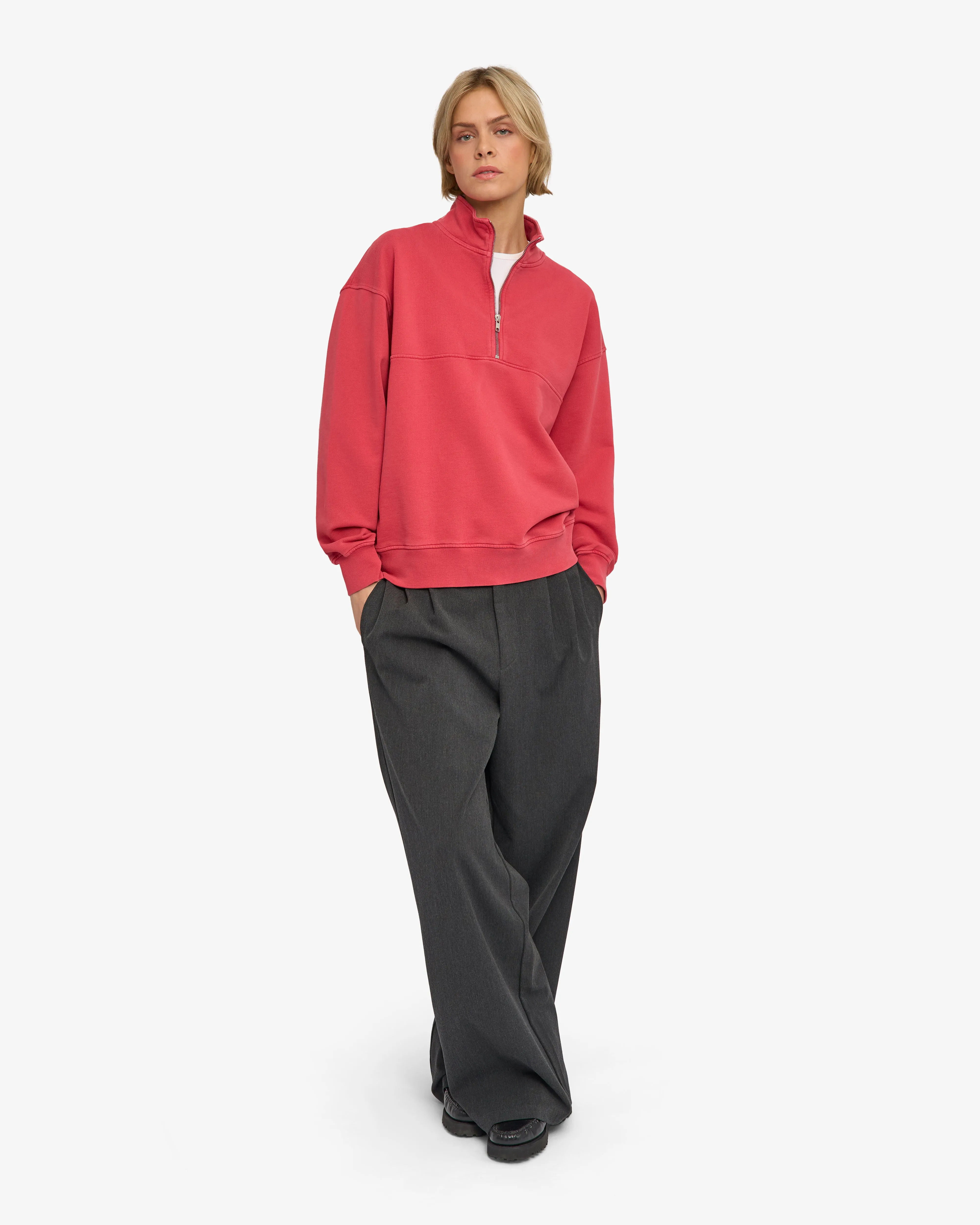 Organic Quarter Zip - Faded Red sold by Colorful Standard product image thumbnail 5