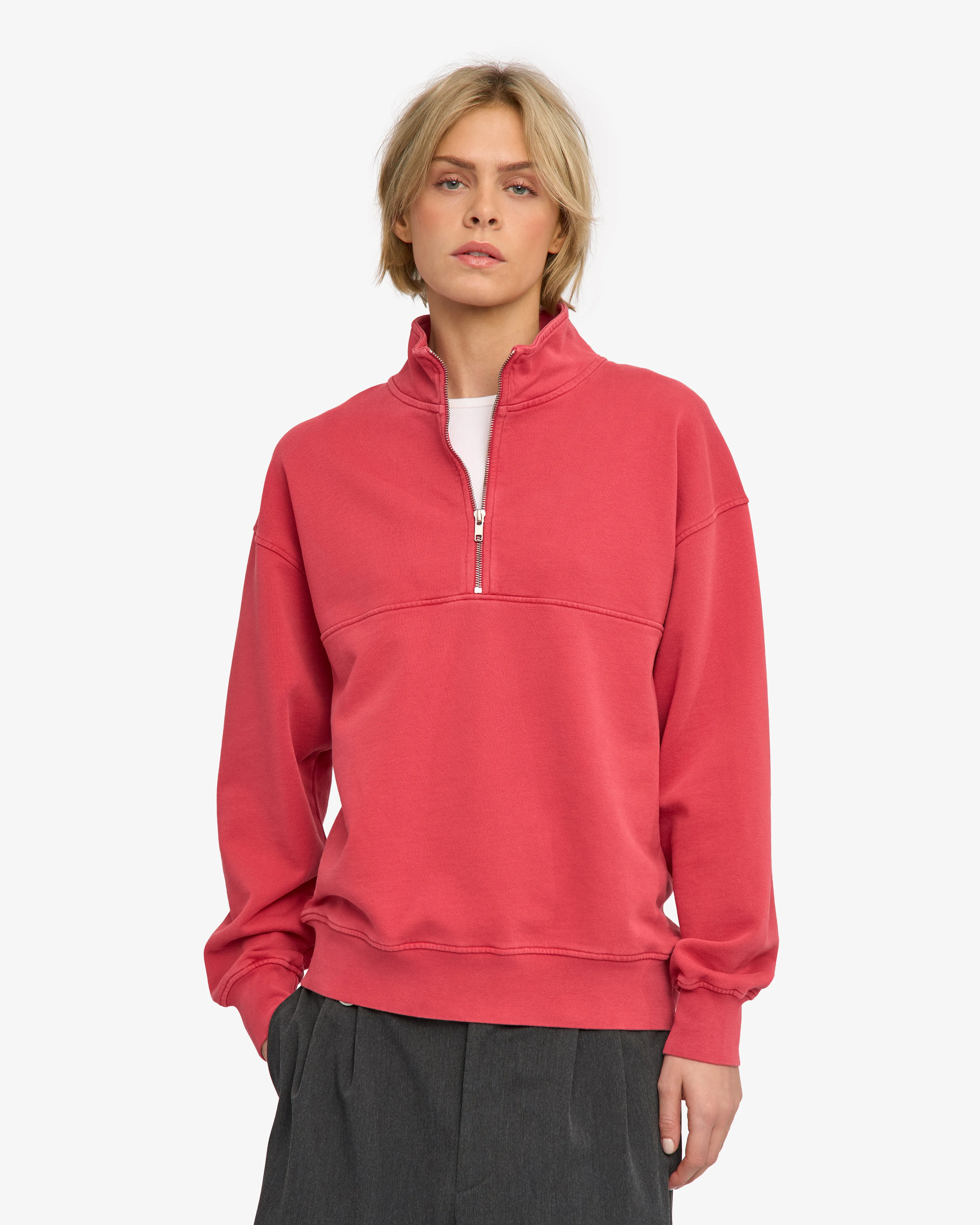 Organic Quarter Zip - Faded Red sold by Colorful Standard product image thumbnail 2