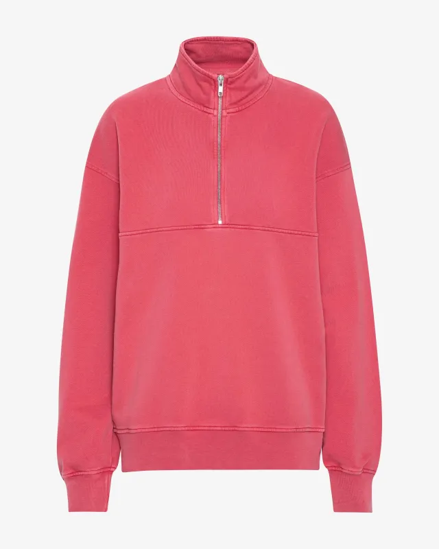 Organic Quarter Zip - Faded Red made by Colorful Standard