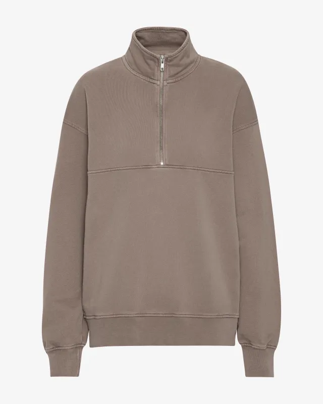 Organic Quarter Zip - Faded Khaki made by Colorful Standard
