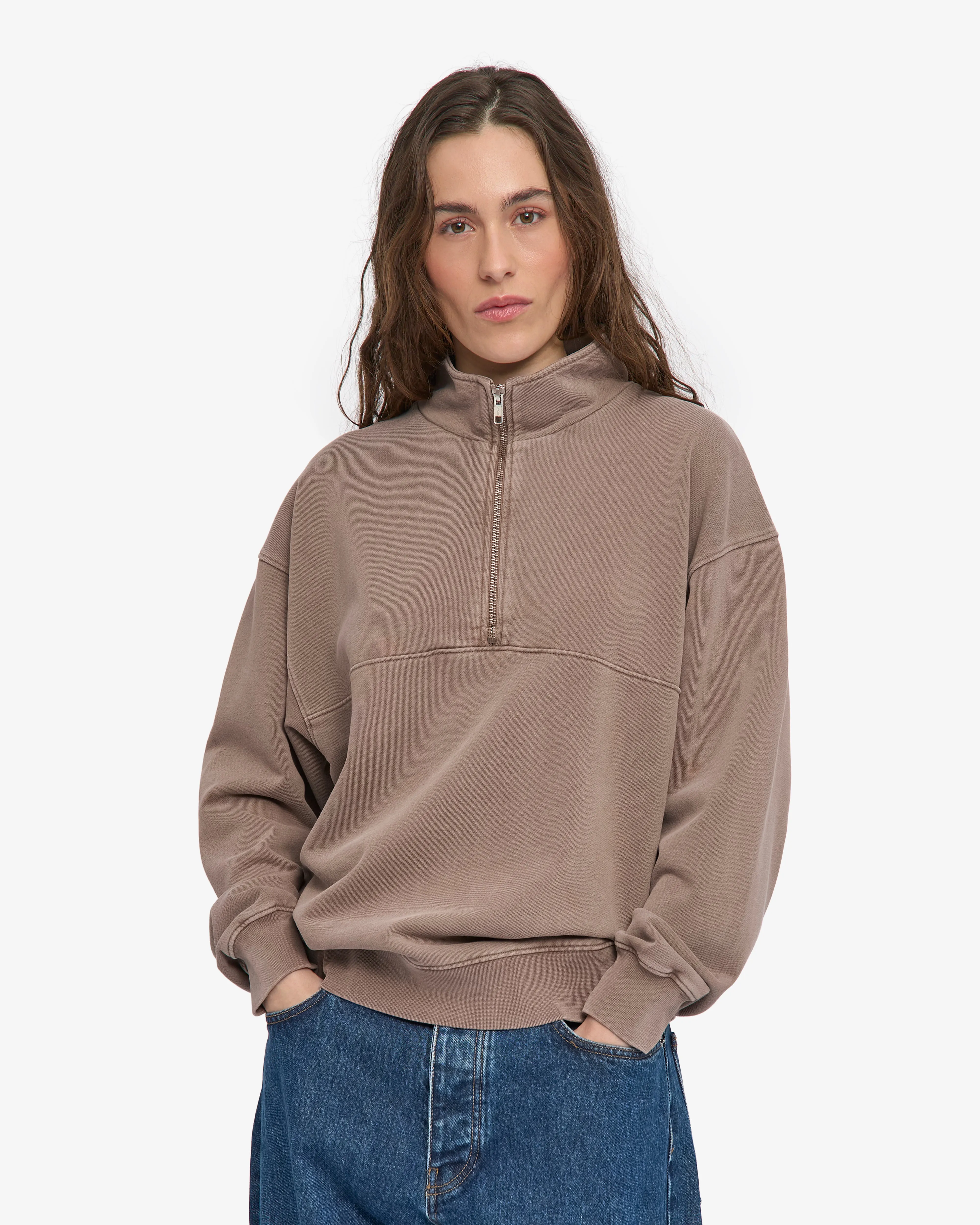 Organic Quarter Zip - Faded Khaki sold by Colorful Standard product image thumbnail 2