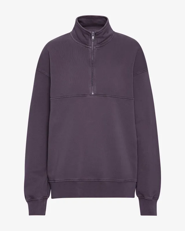 Organic Quarter Zip - Faded Grape made by Colorful Standard