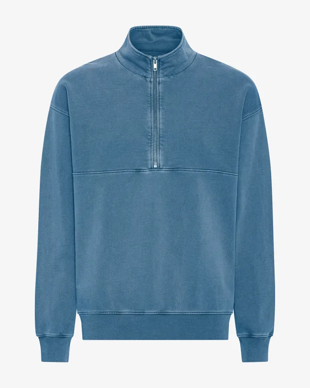 Organic Quarter Zip - Faded Indigo made by Colorful Standard