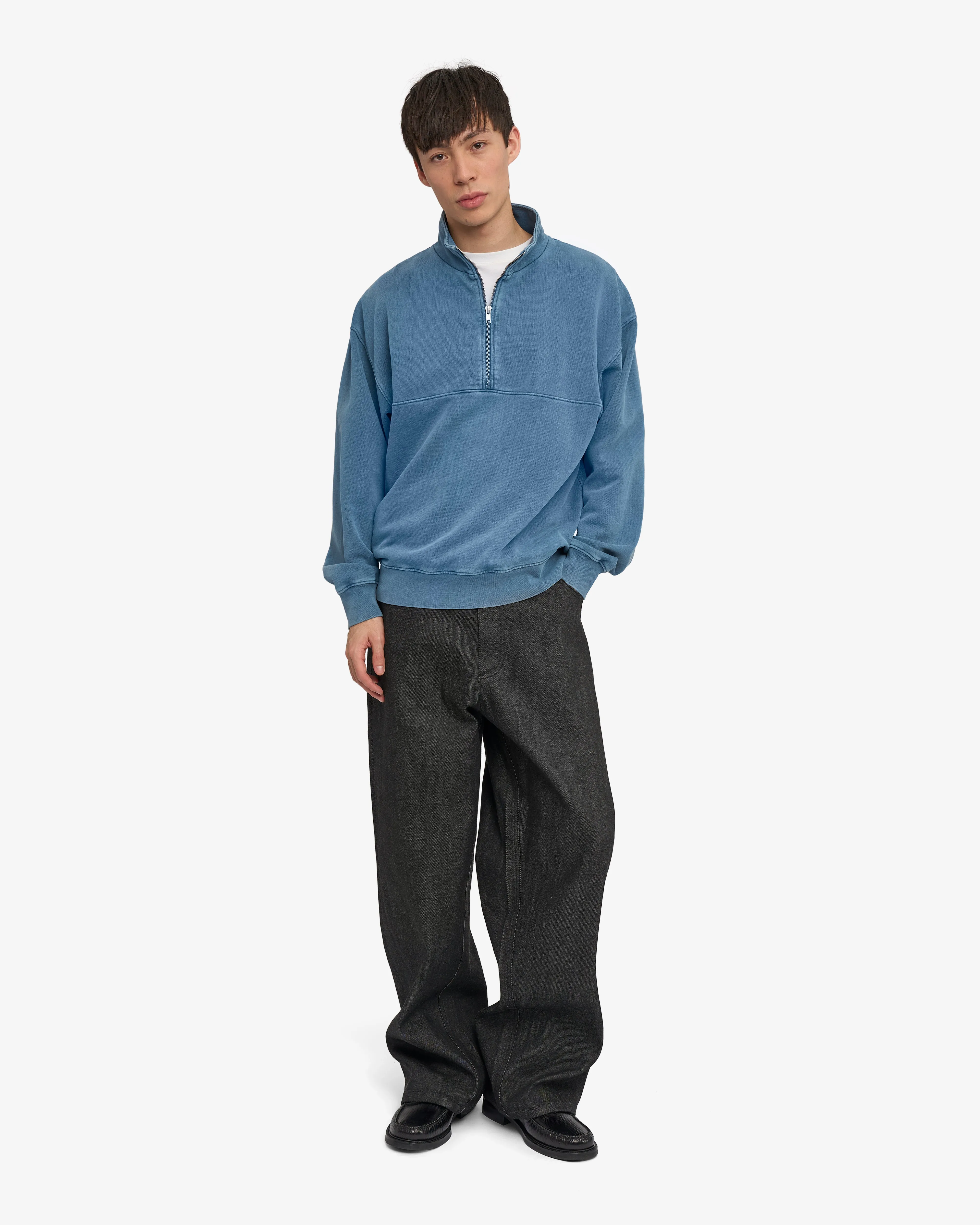 Organic Quarter Zip - Faded Indigo sold by Colorful Standard product image thumbnail 5