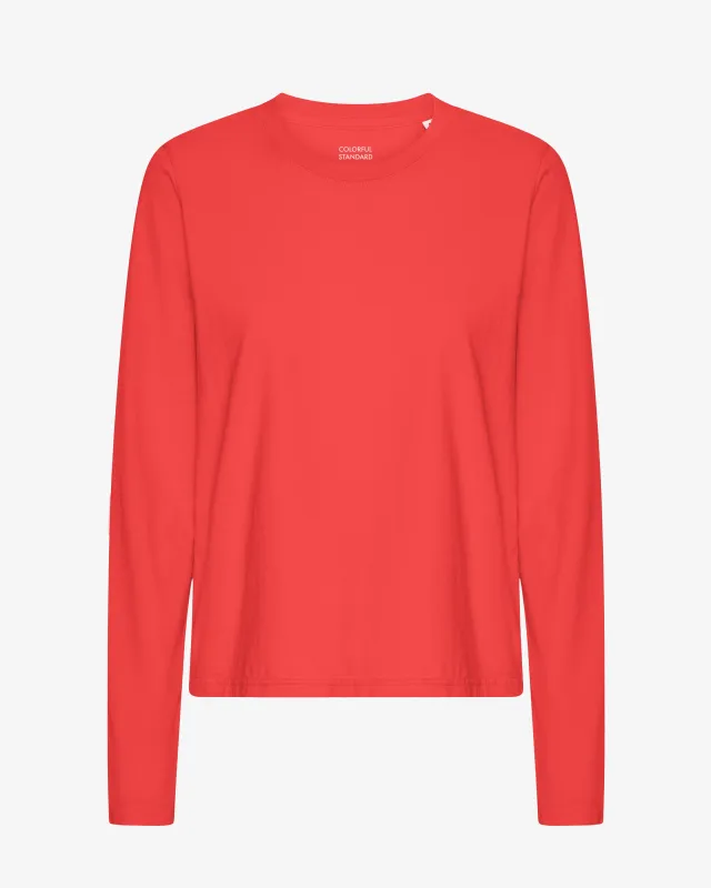 Women Organic LS T-Shirt - Red Tangerine made by Colorful Standard