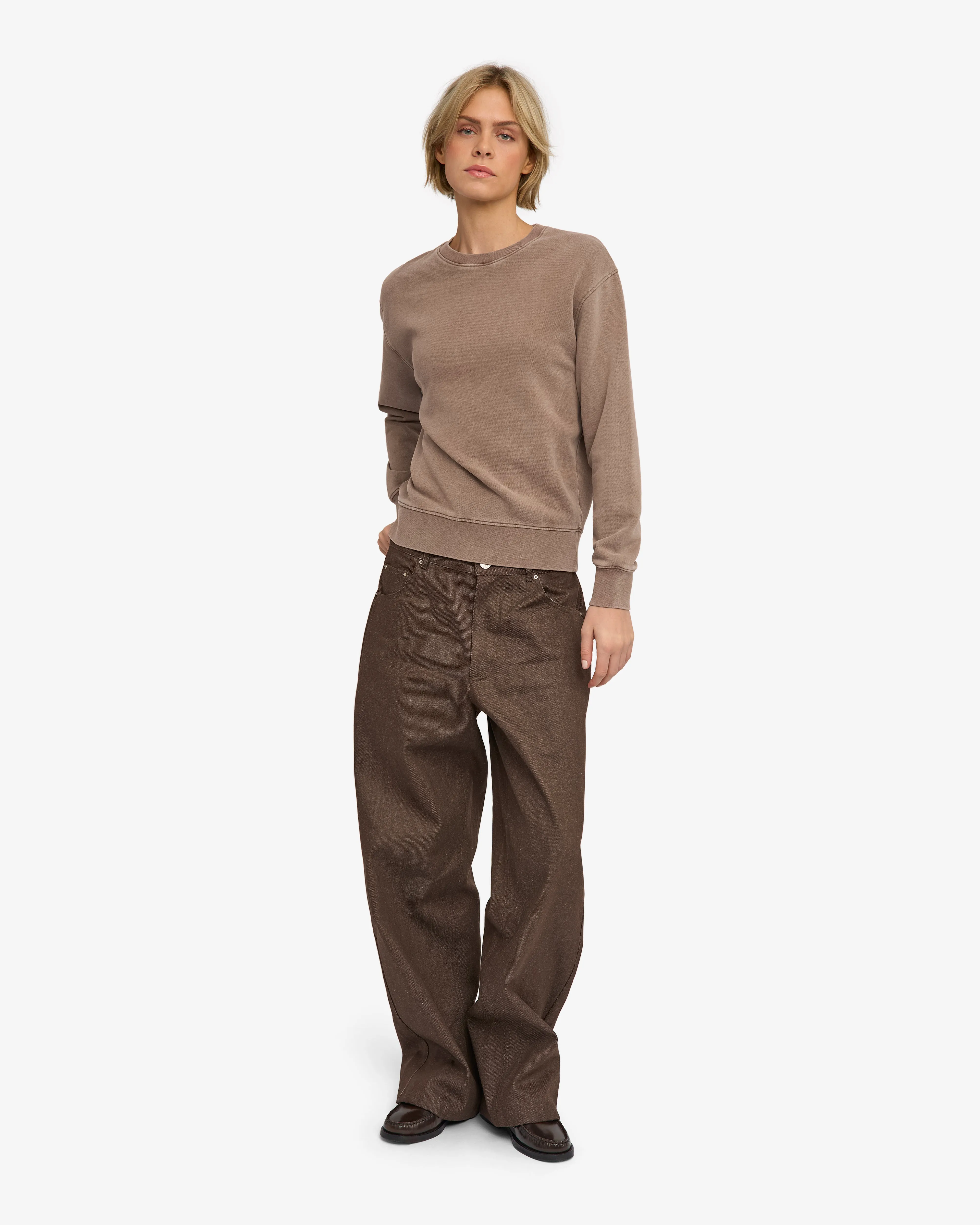 Women Classic Organic Crew - Faded Khaki sold by Colorful Standard product image thumbnail 5