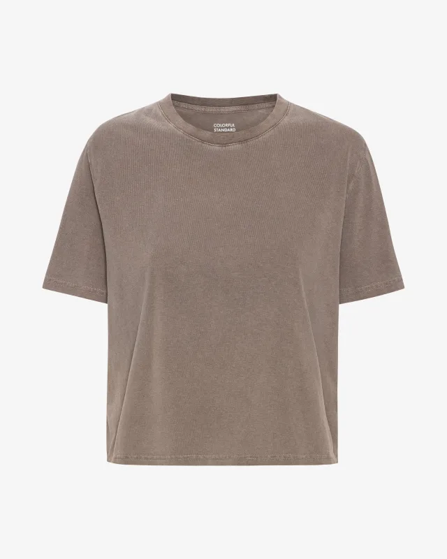 Organic Boxy Crop Tee - Faded Khaki made by Colorful Standard