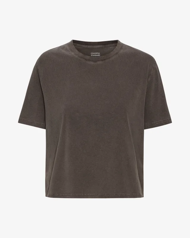 Organic Boxy Crop Tee - Faded Mud made by Colorful Standard