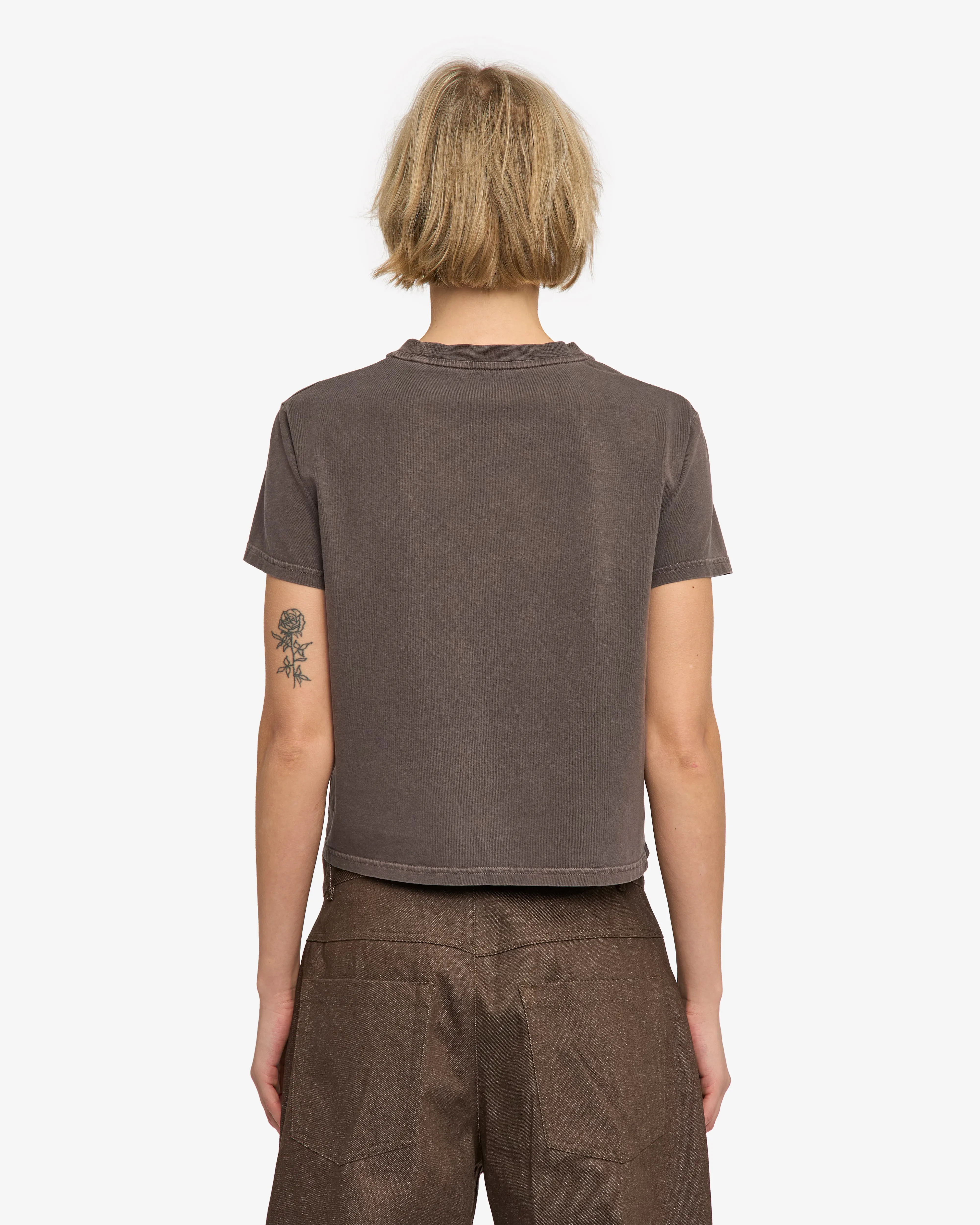 Organic Boxy Crop Tee - Faded Mud sold by Colorful Standard product image thumbnail 4